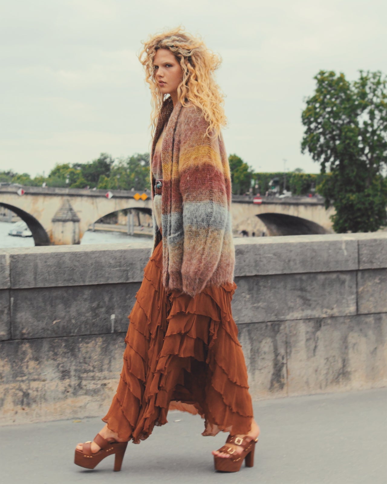 Stone Cardigan Kaki Ocre