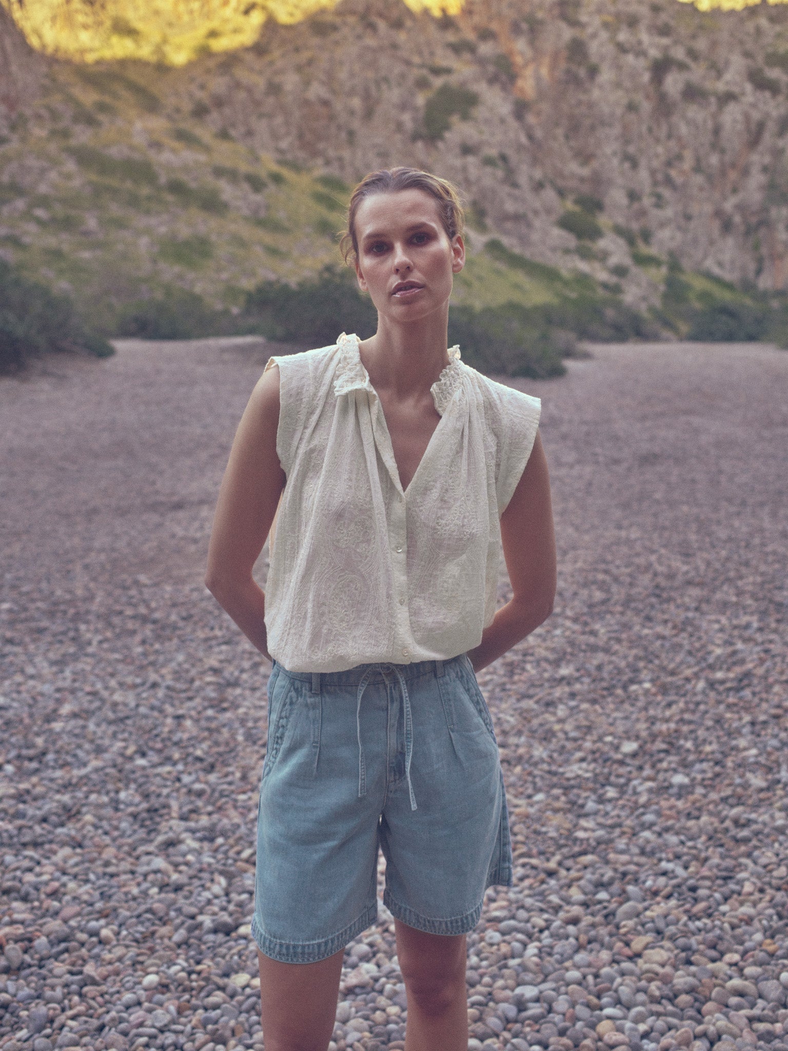 Mos Mosh MMLeli Denim Shorts Light Blue - Gunnel's Fashion Marbella