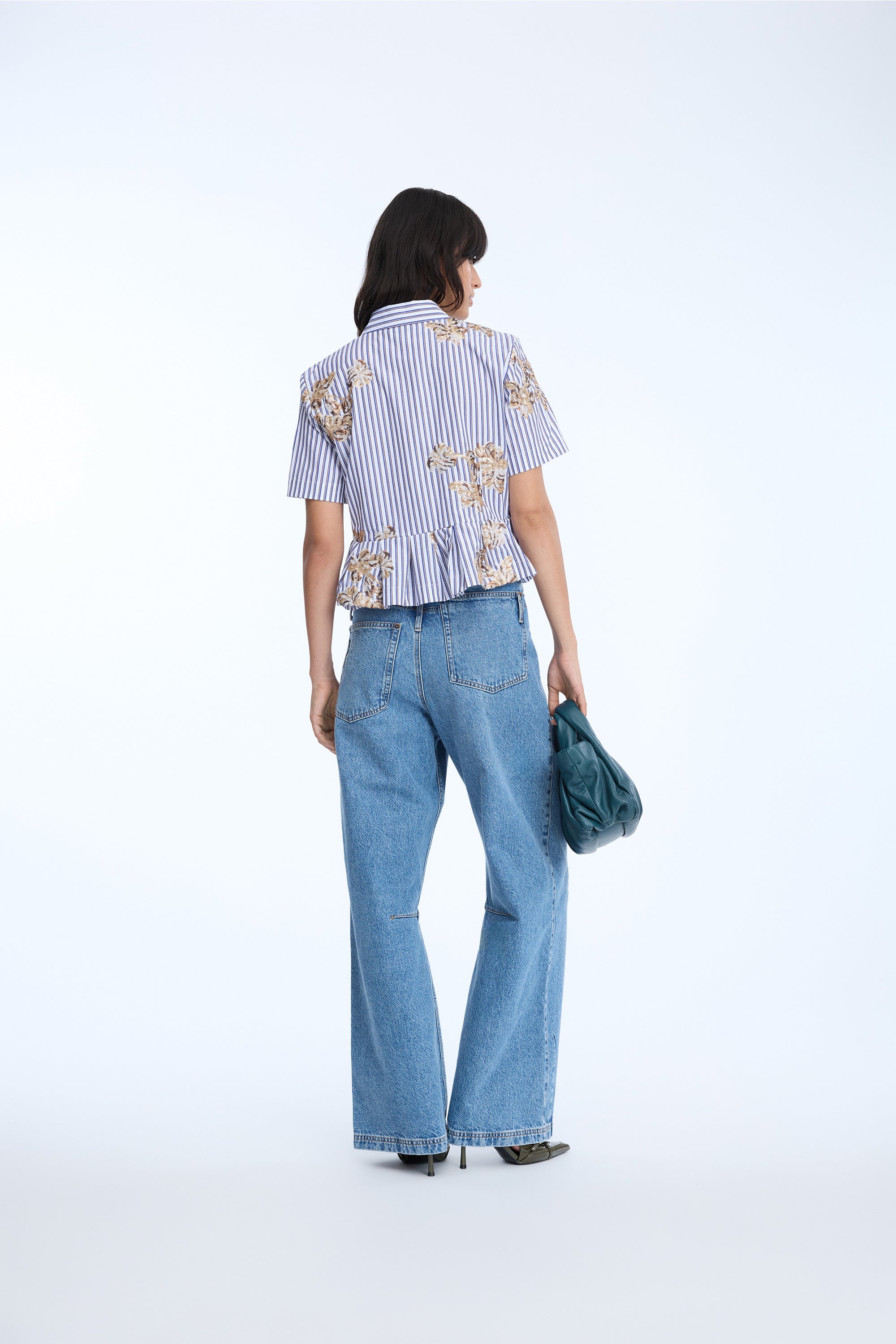 Nuriana Top Stripe White