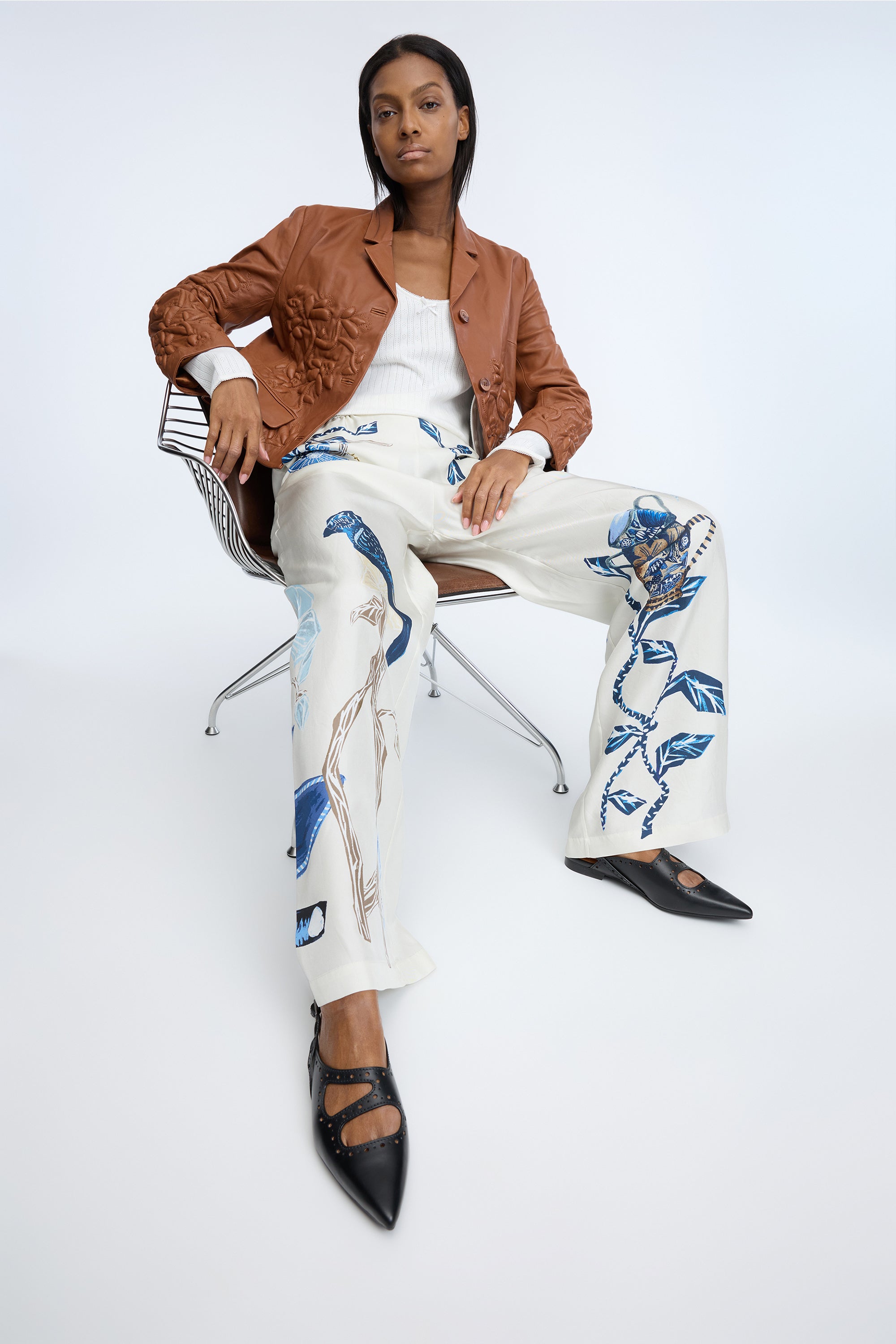 Fabert Pants Print Creme