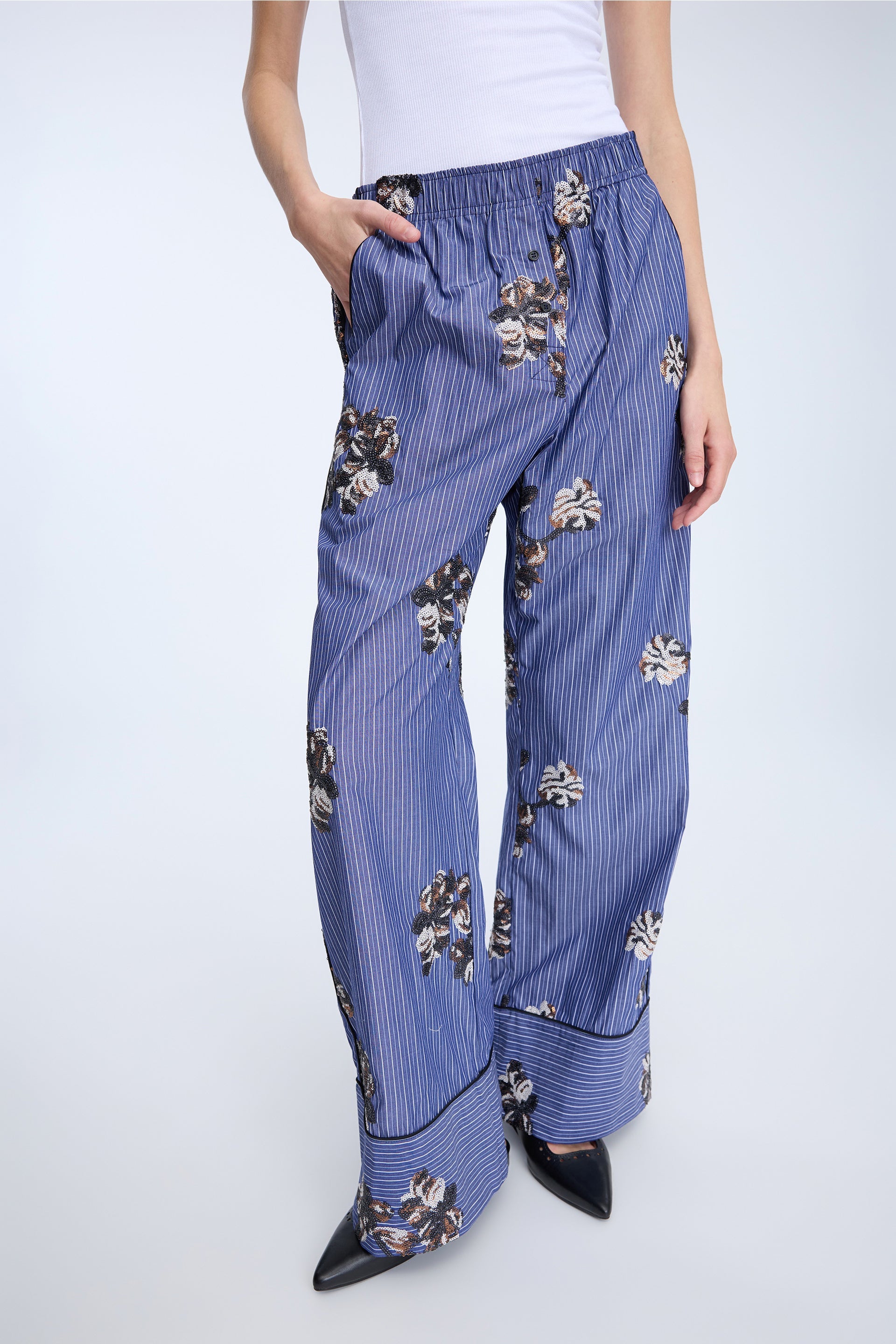 Nikita Pants Stripe Navy