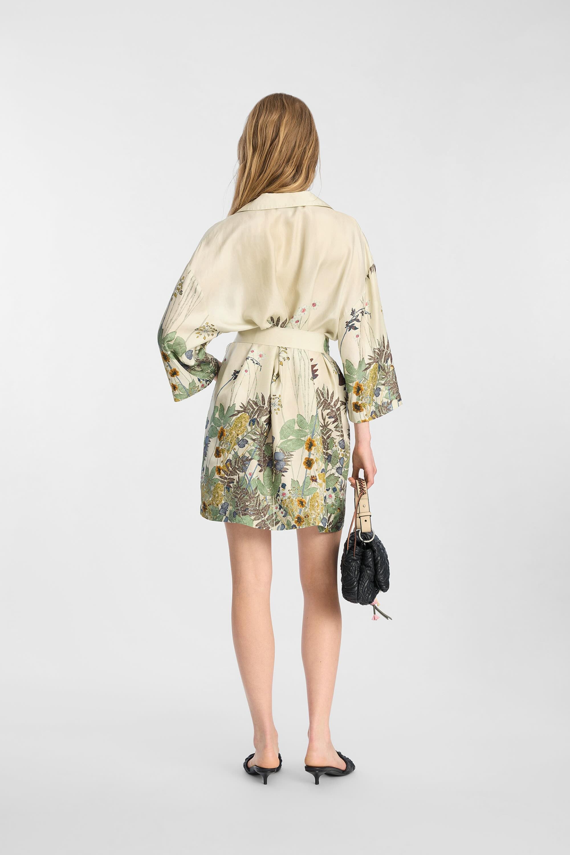 Ratana Dress Print Creme