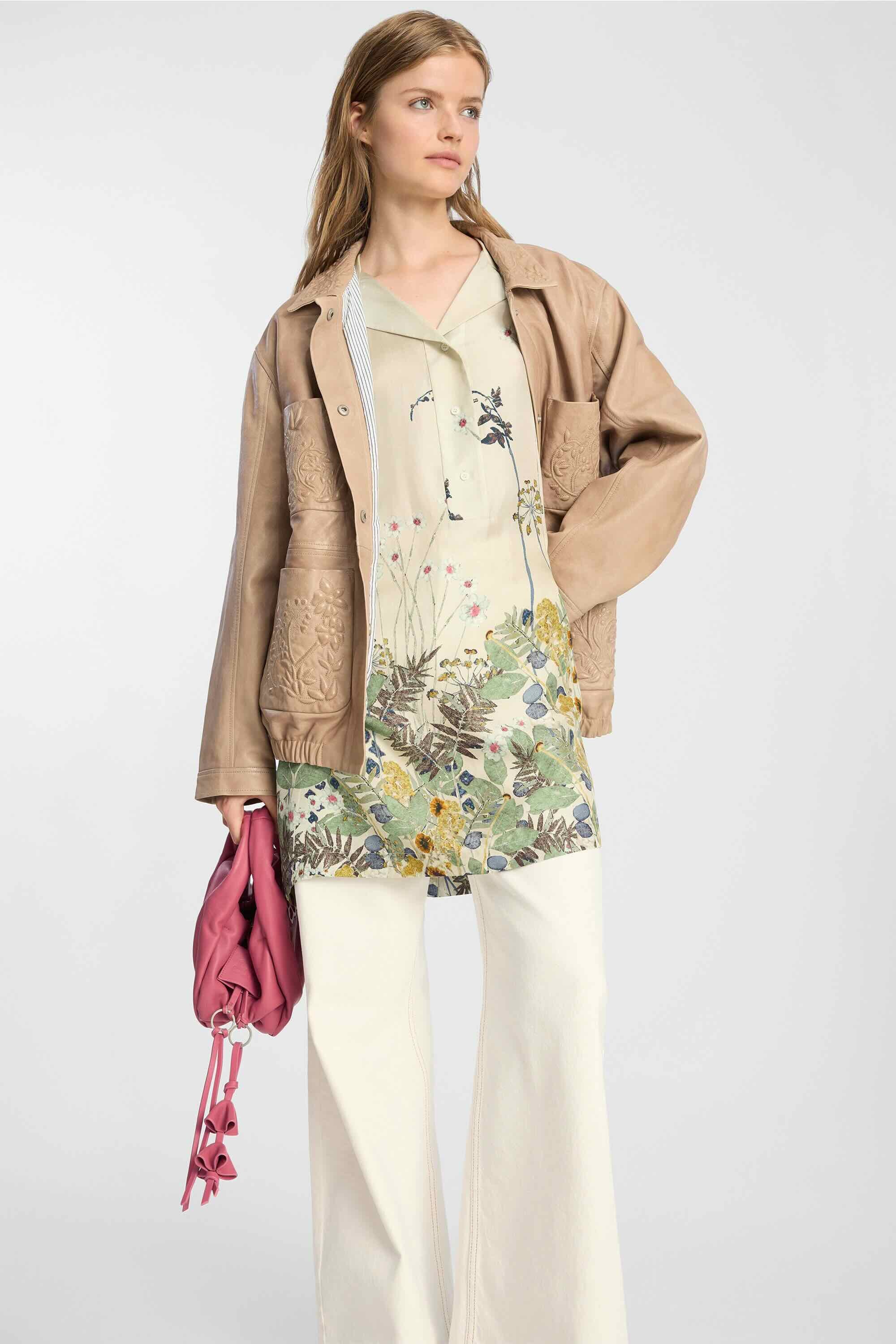 Ratana Dress Print Creme