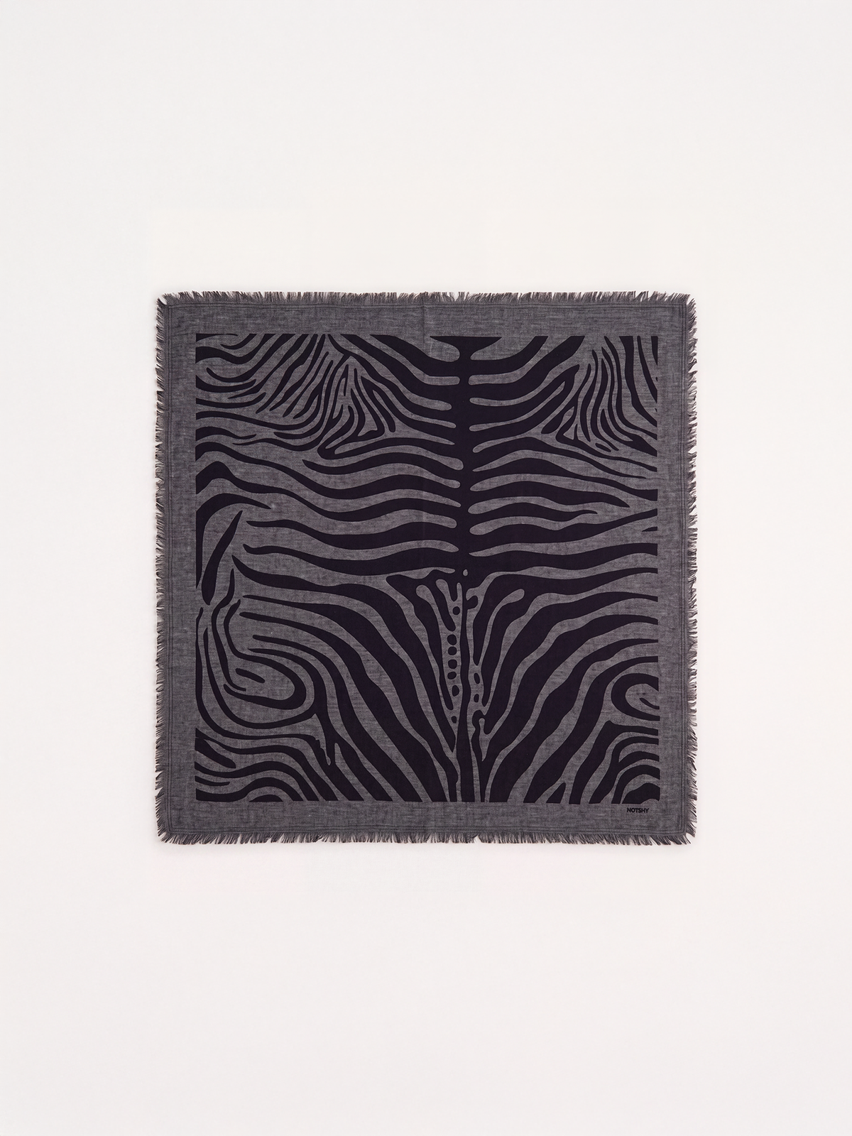 Max Cashmere Scarf Dark Grey Marl Zebra