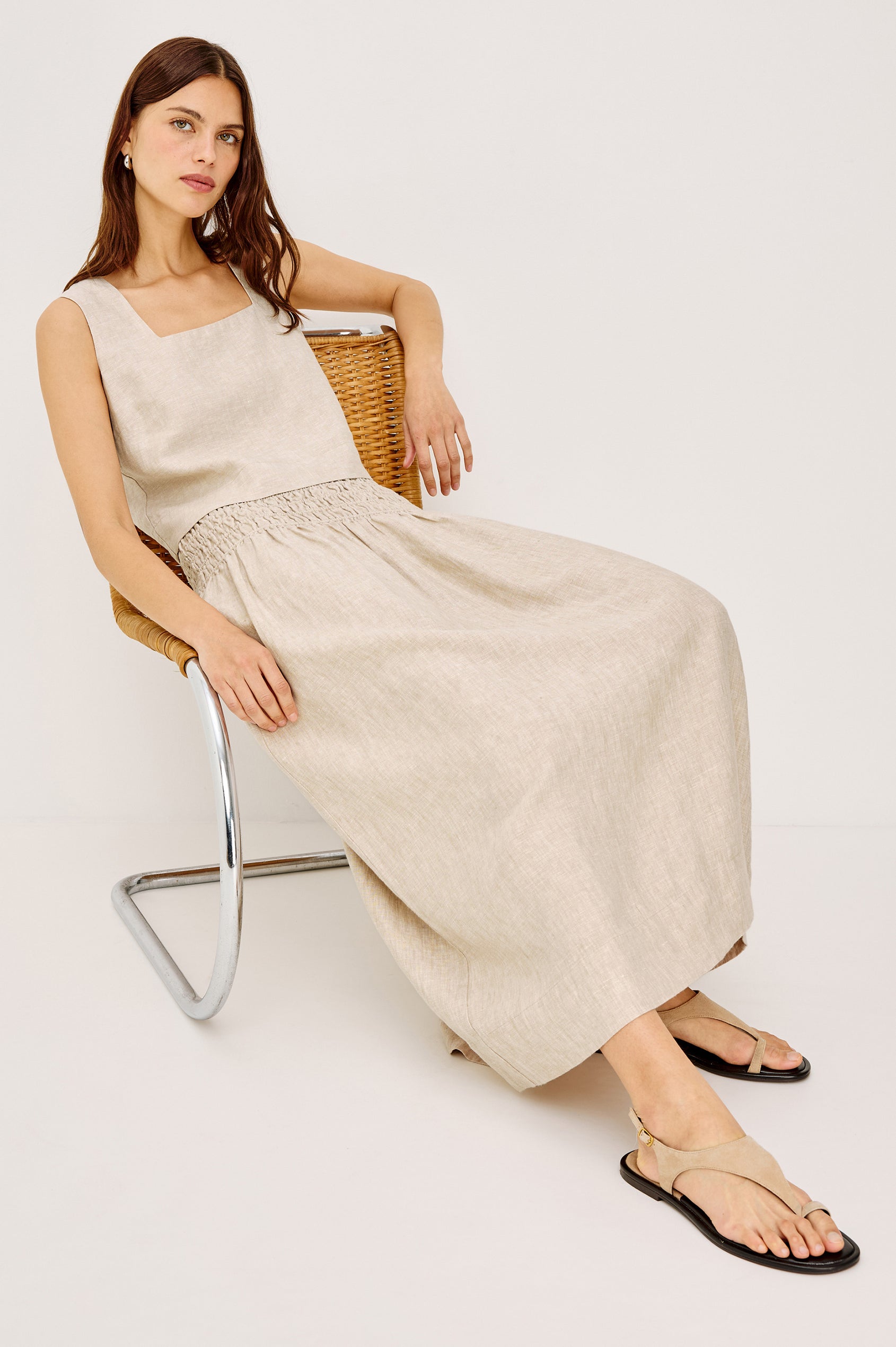 Alessa Skirt Heathered Flax