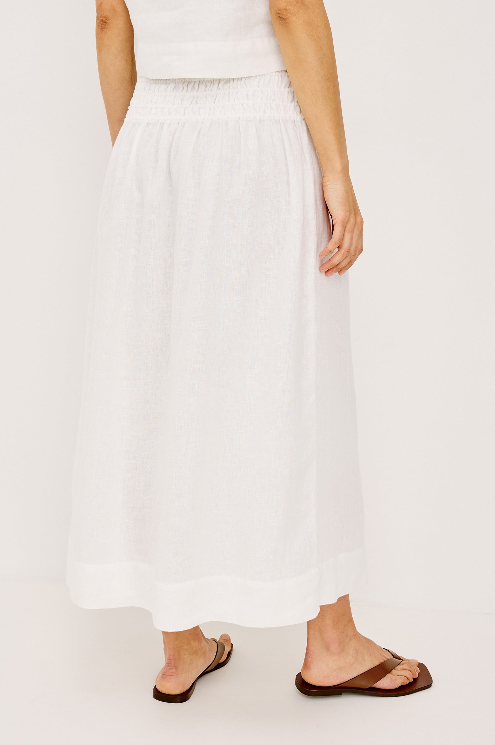 Alessa Skirt White Linen