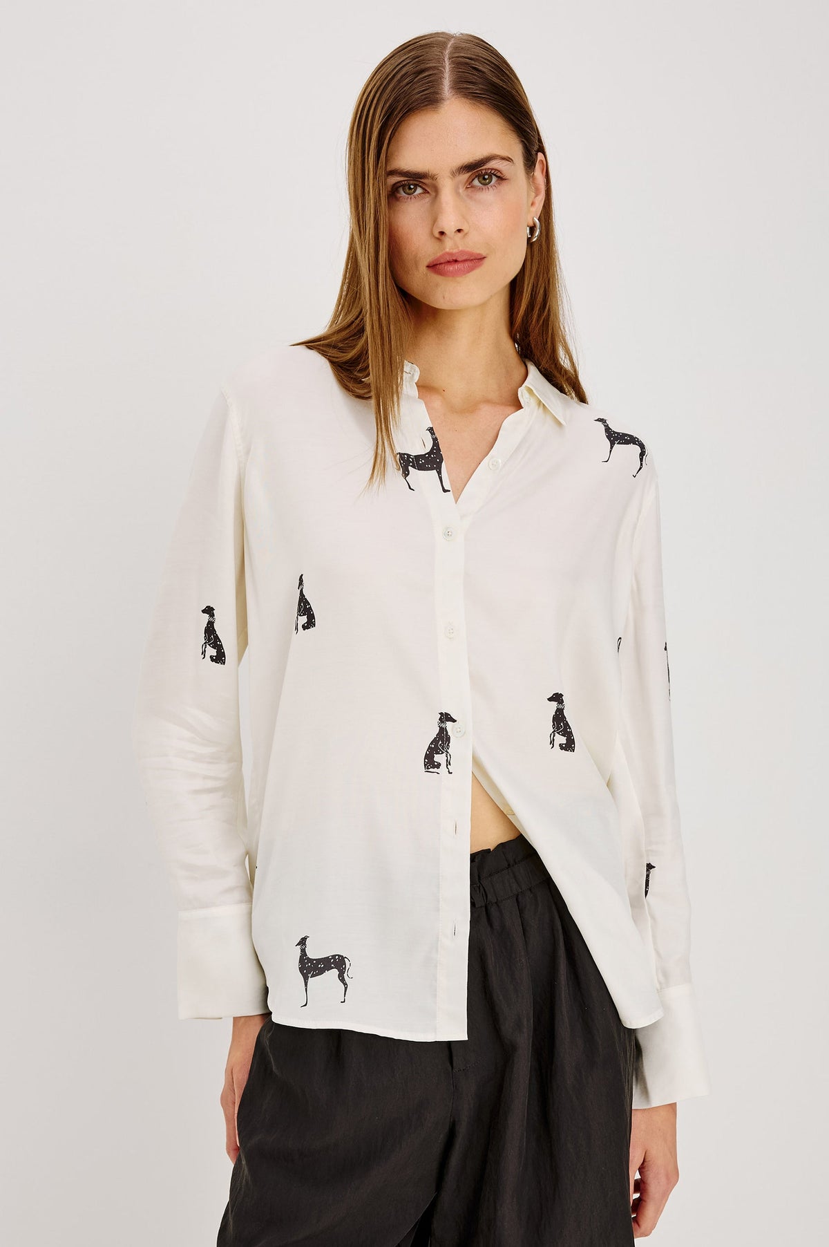 Saige Shirt Ivory Whippets