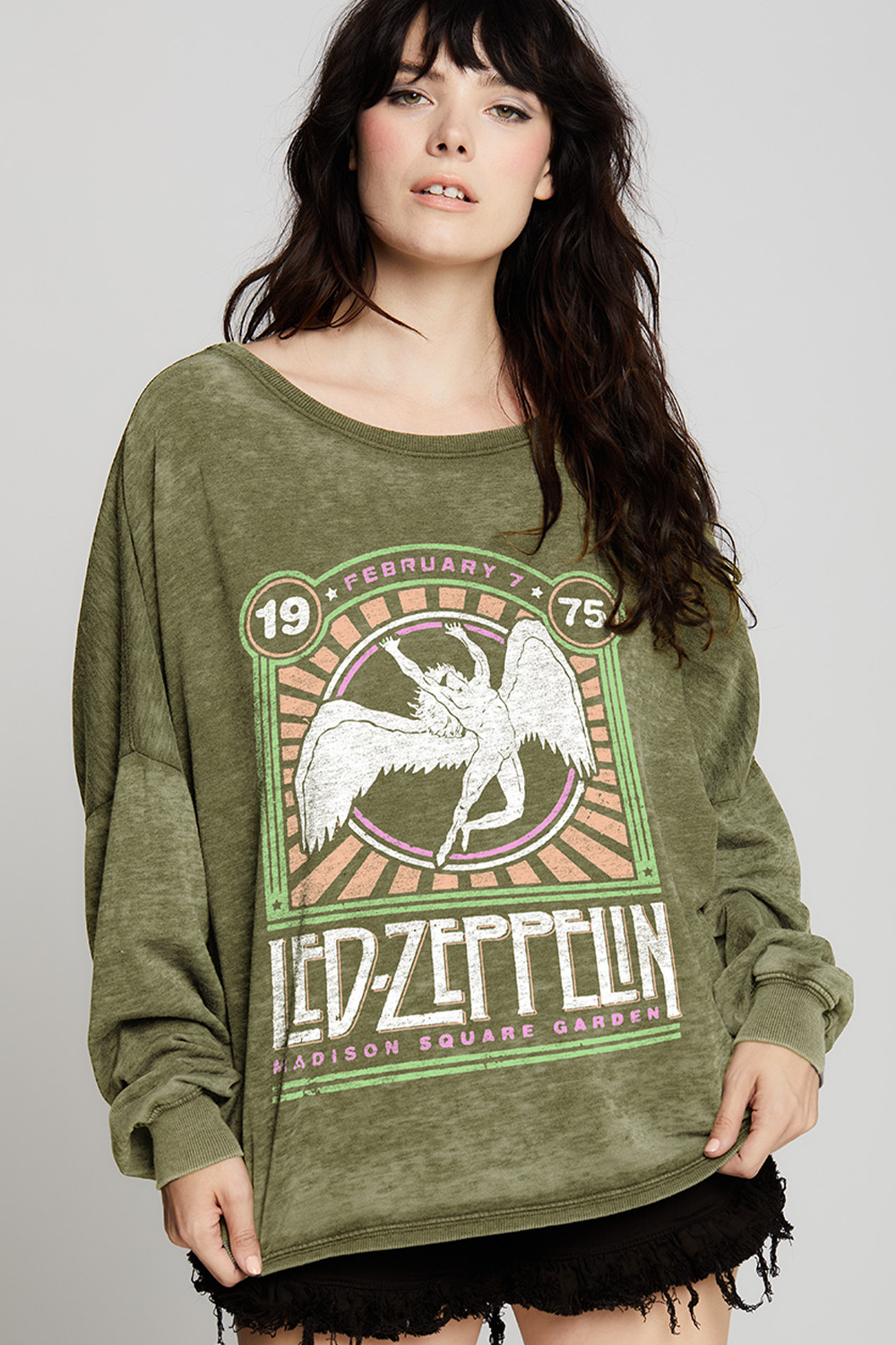 Led Zeppelin 1975 Sweatshirt Olive