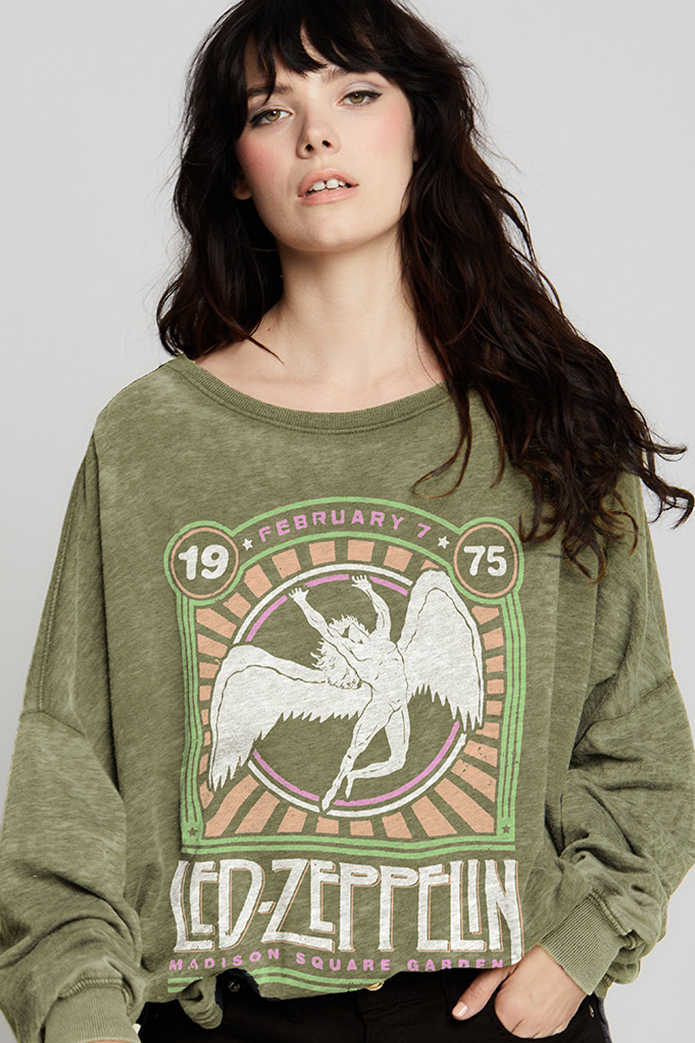 Led Zeppelin 1975 Sweatshirt Olive