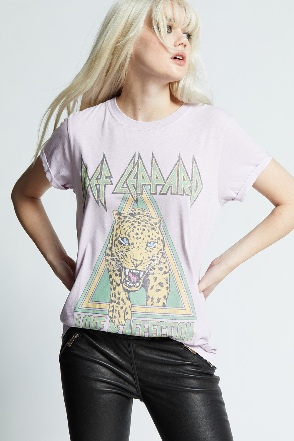 Def Leppard Love & Affection Tee Lilac