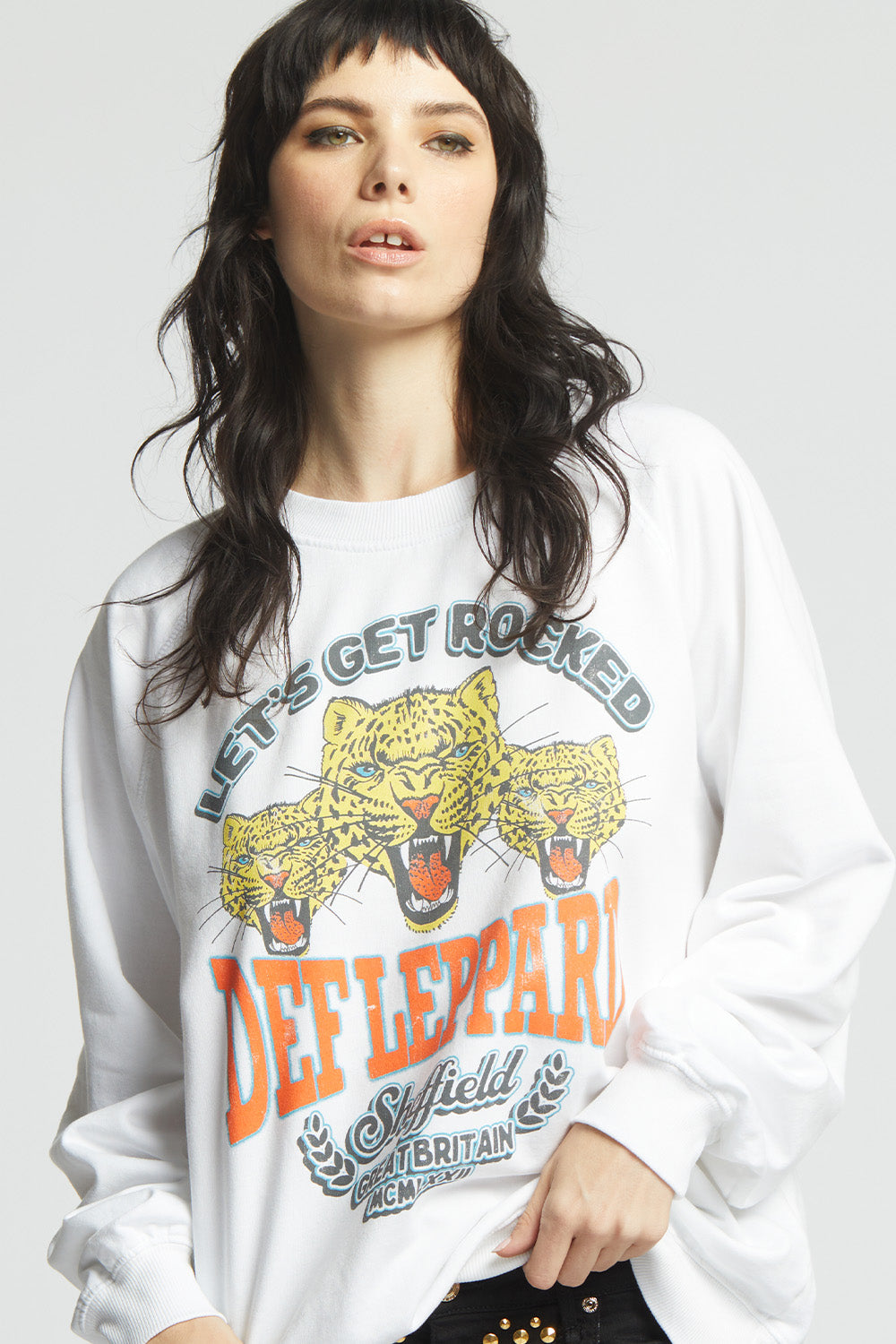 Def Leppard Let's Get Rocked Sweatshirt White