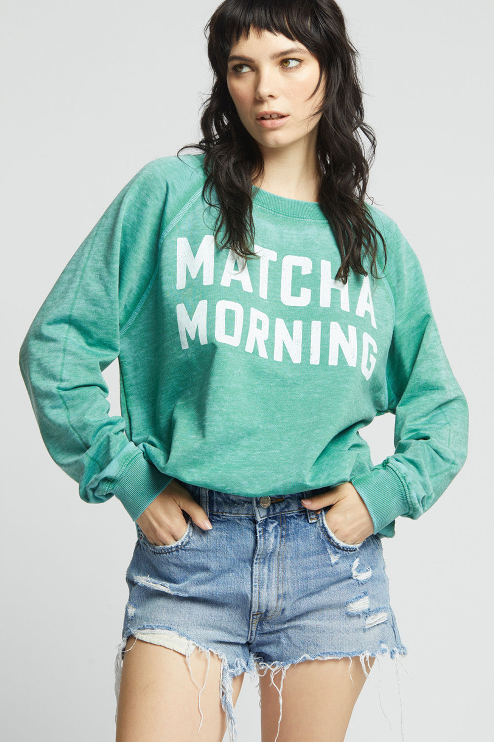 Matcha Morning Sweatshirt Dill Weed