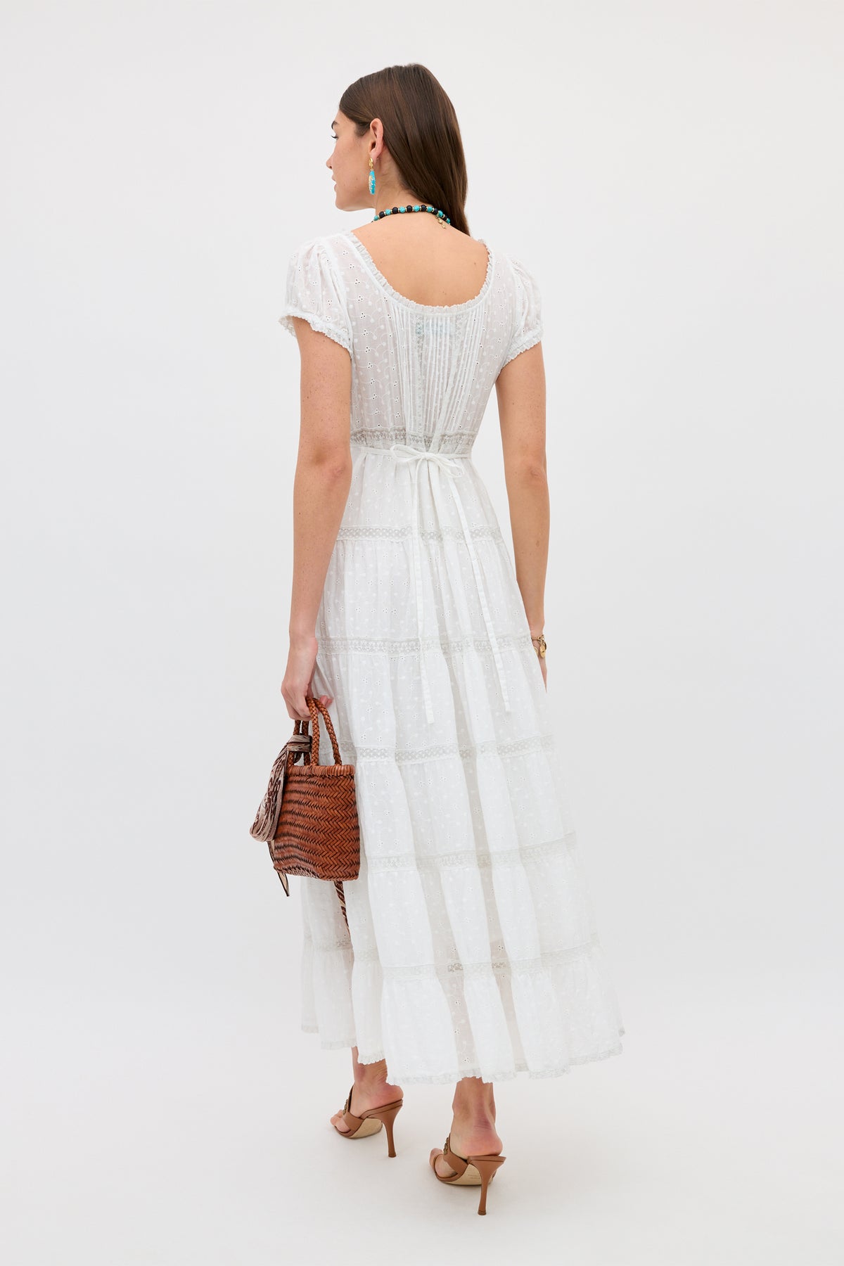 Jaclyn Midi Dress White Ivory