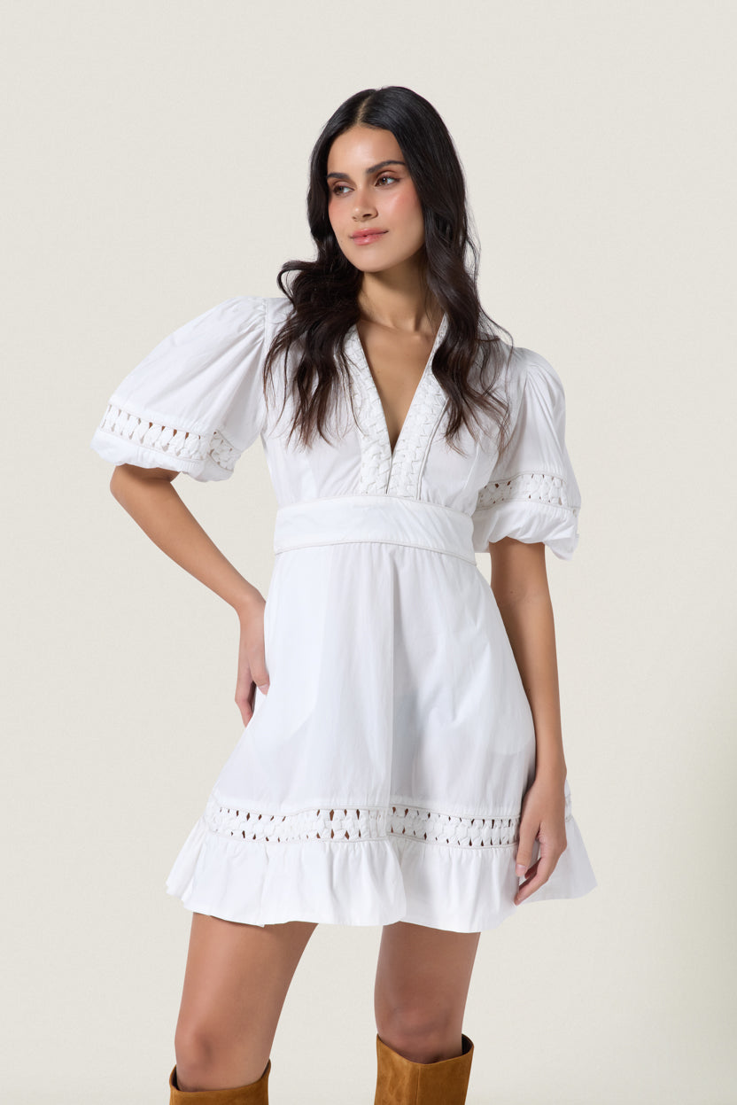 Olga Dress Crispy White