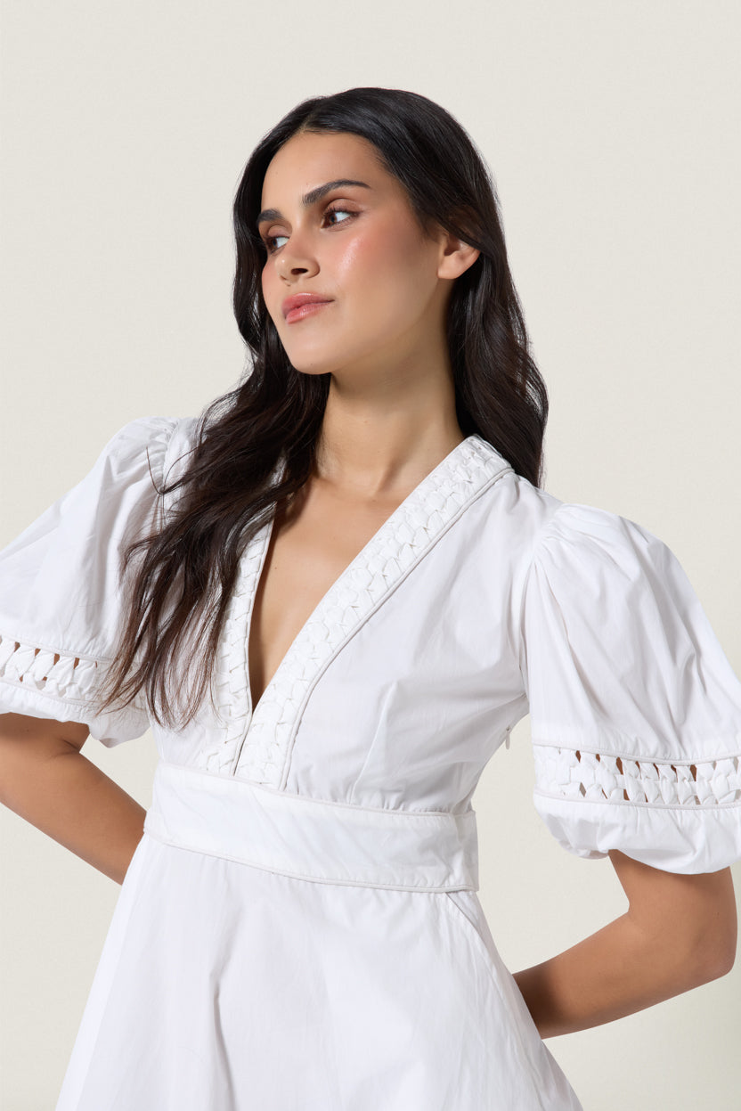 Olga Dress Crispy White