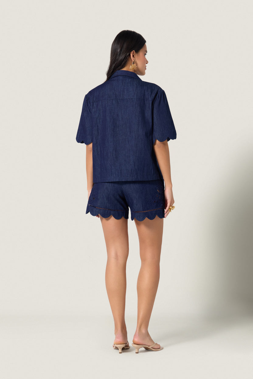 Sahira Top Denim Blue