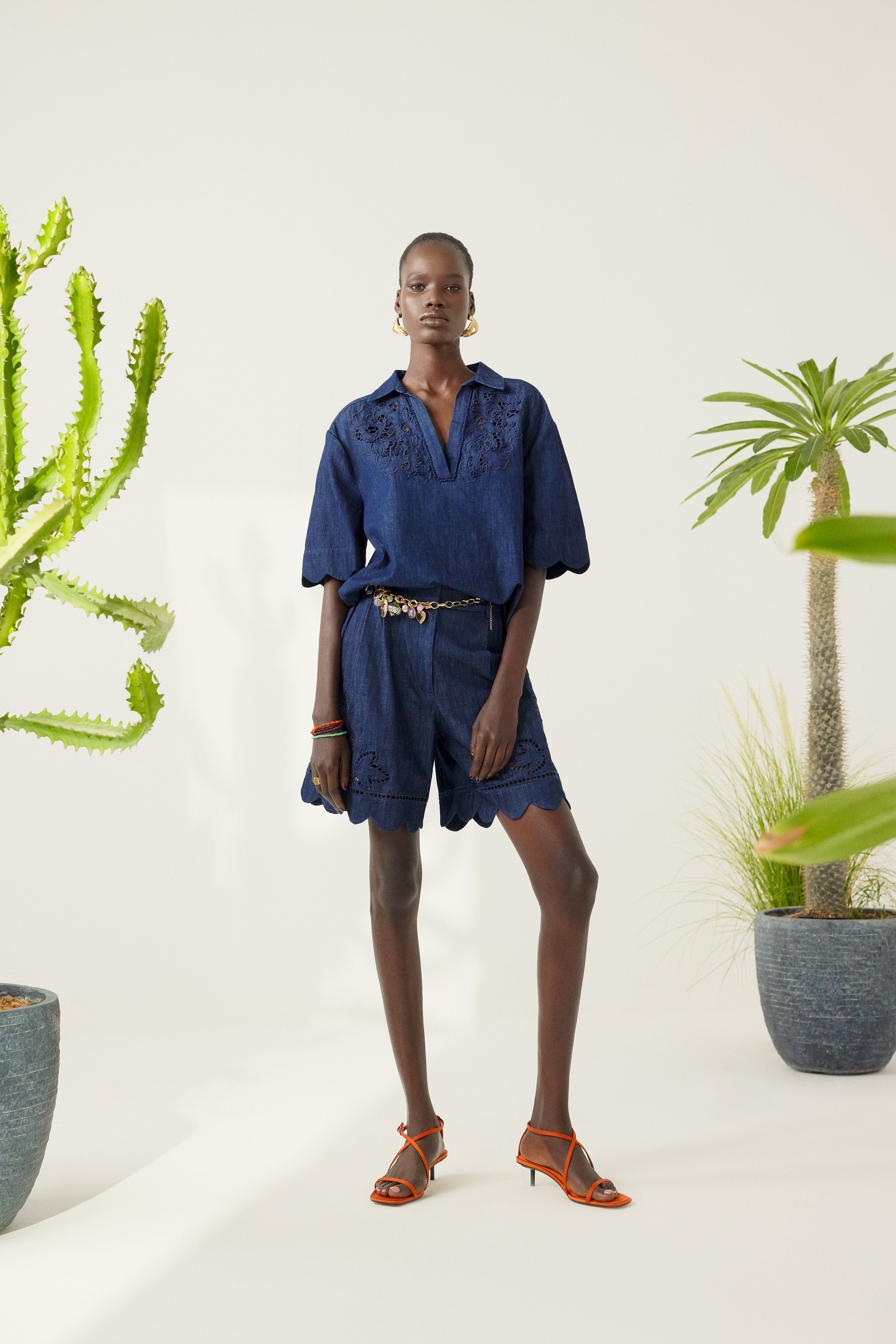 Sahira Top Denim Blue