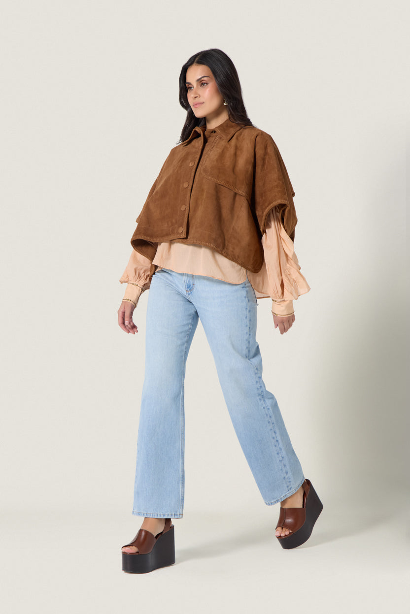 Vontel Cape Camel Brown