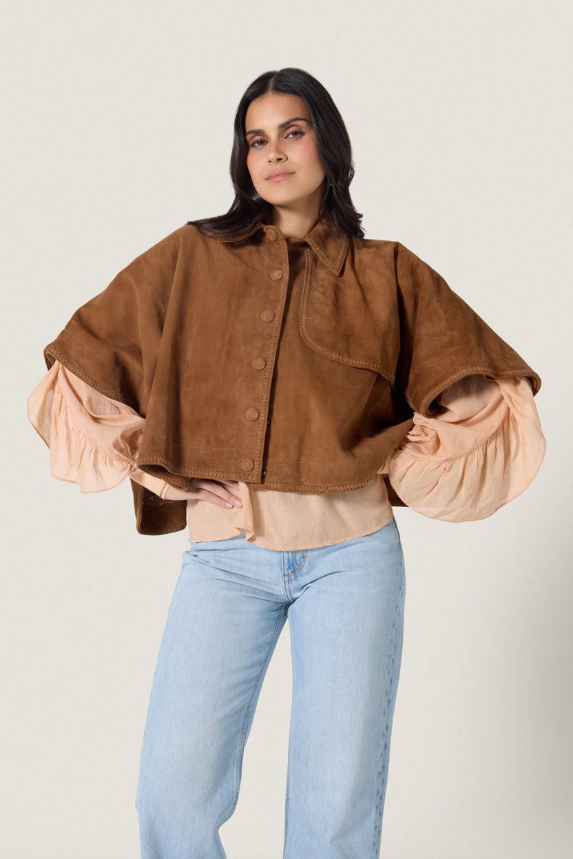 Vontel Cape Camel Brown