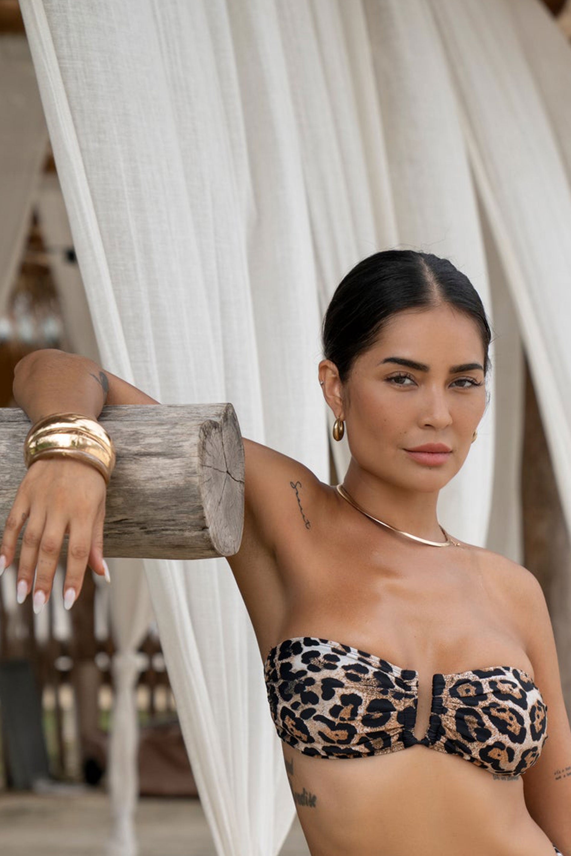 Cheetah Bandeau Bikini