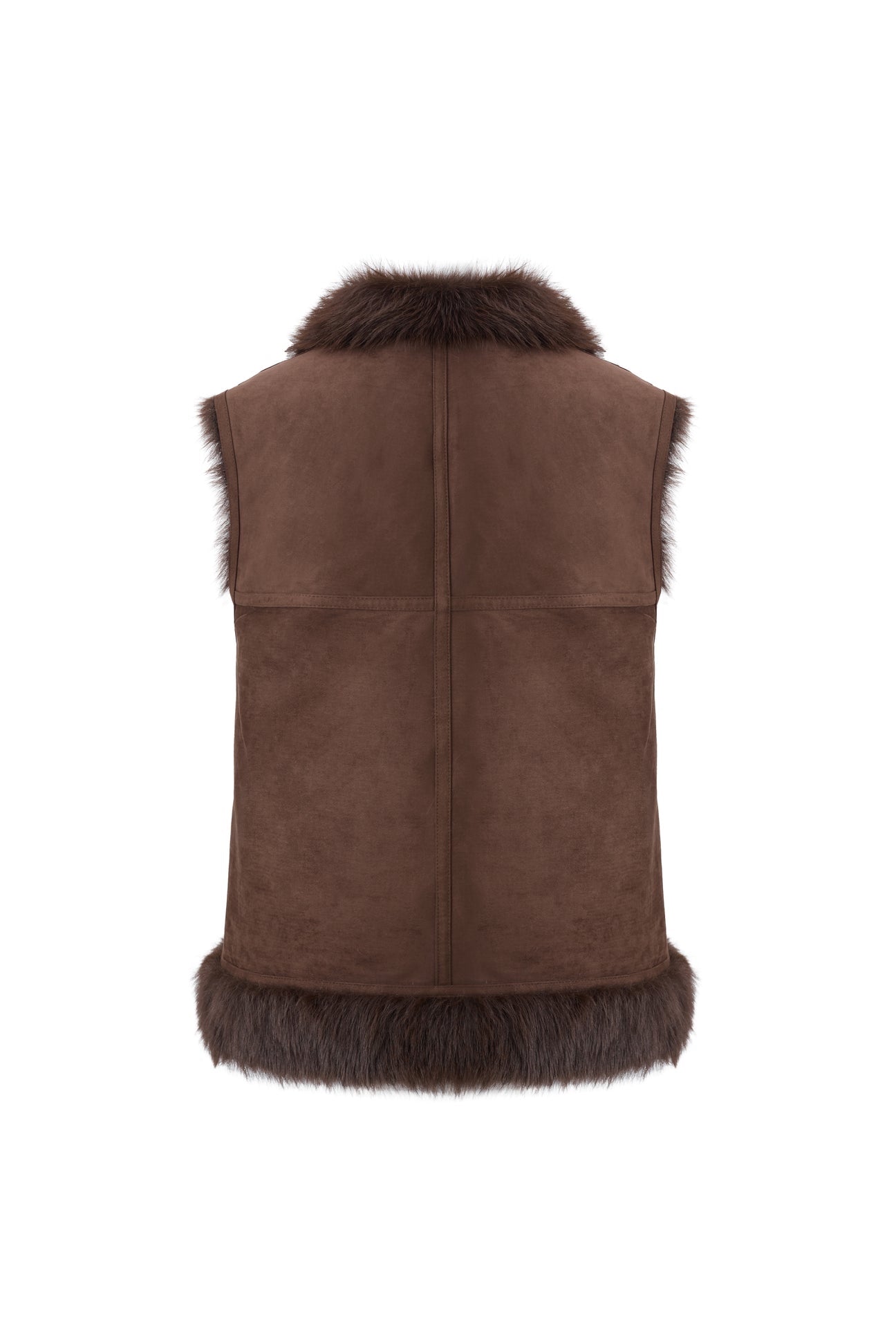Faux Fur Gilet Choc