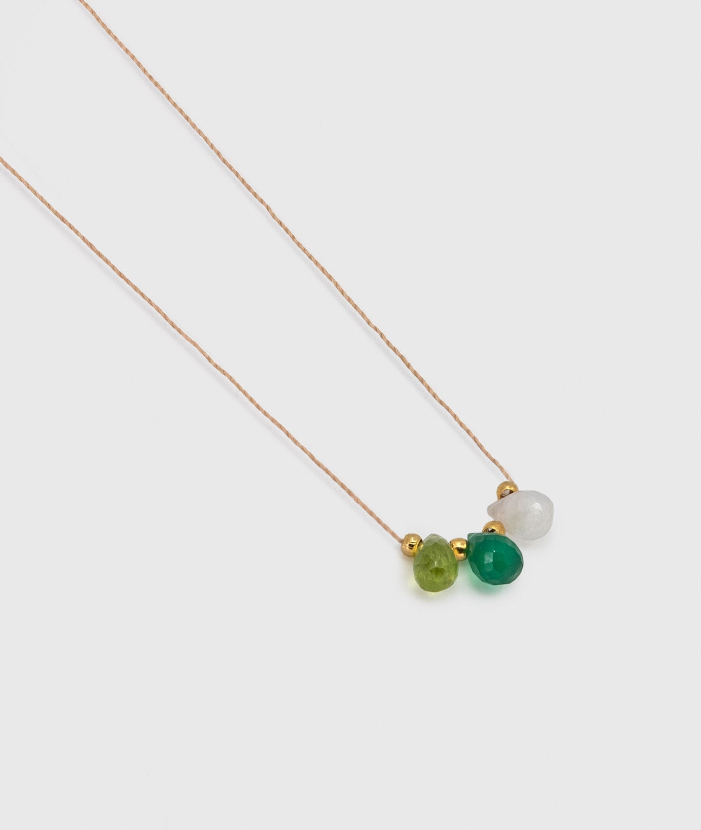 3 Drops Necklace Onyx Green