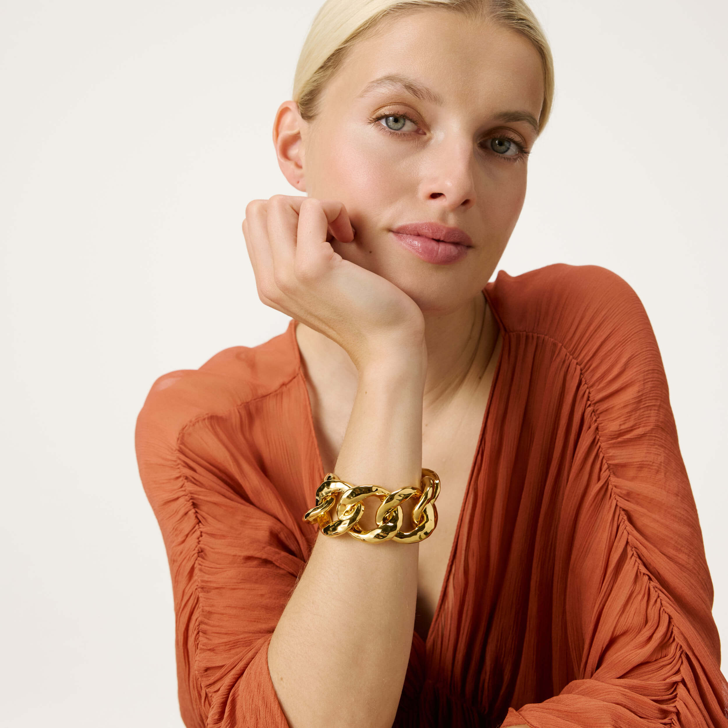 Big Hammered Bracelet