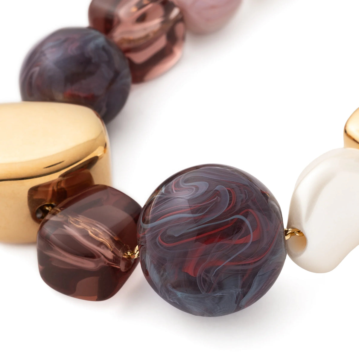 Portofino Necklace Ivory Rose Marble