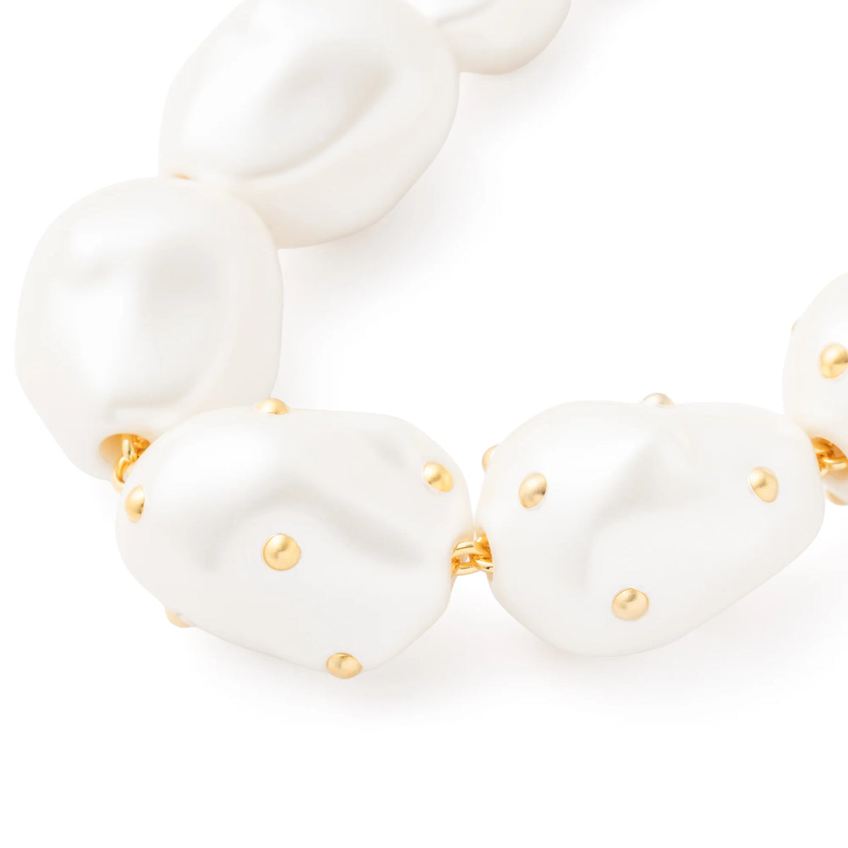 Big Organic Stud Pearl Necklace Pearl