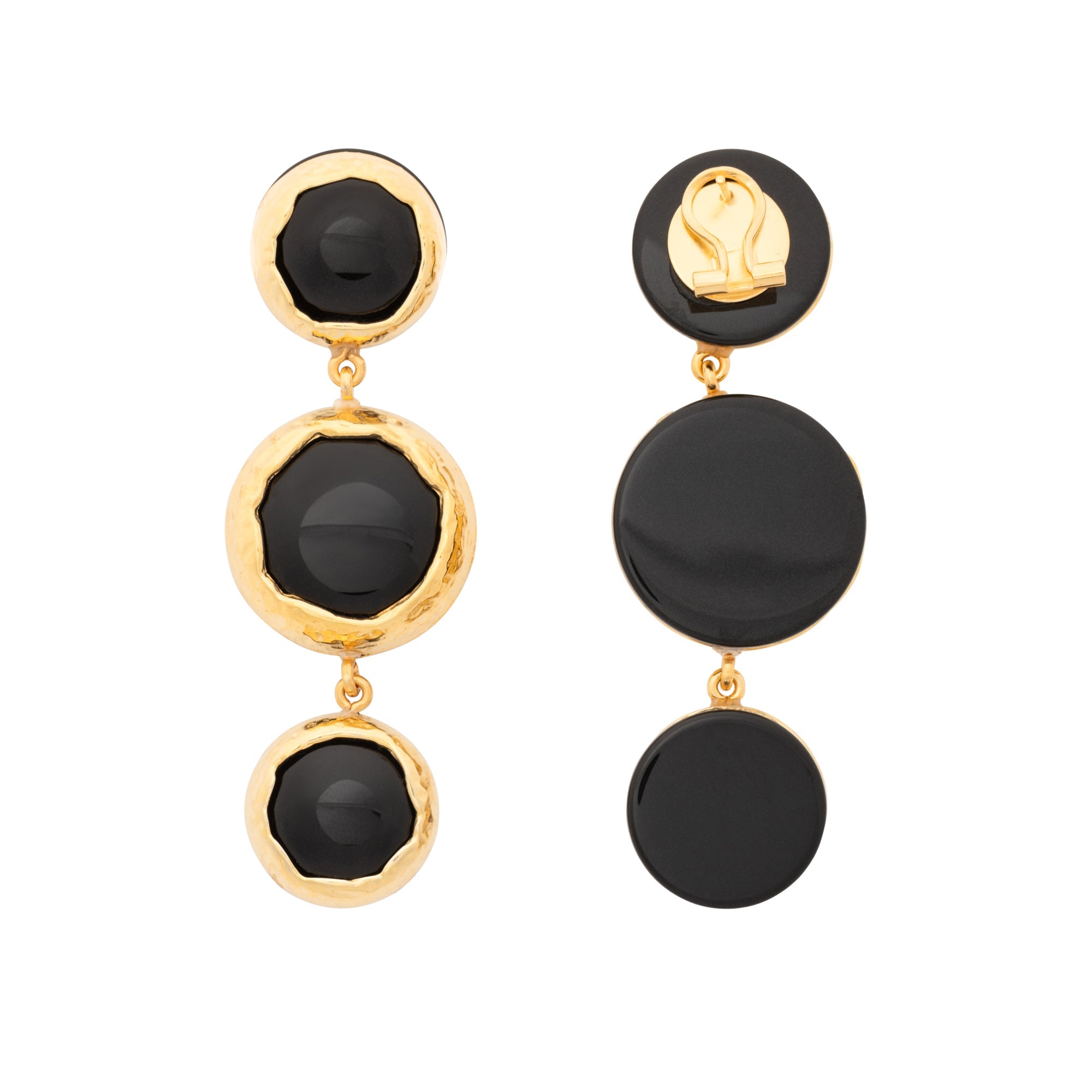 Vintage Triple Earrings Black