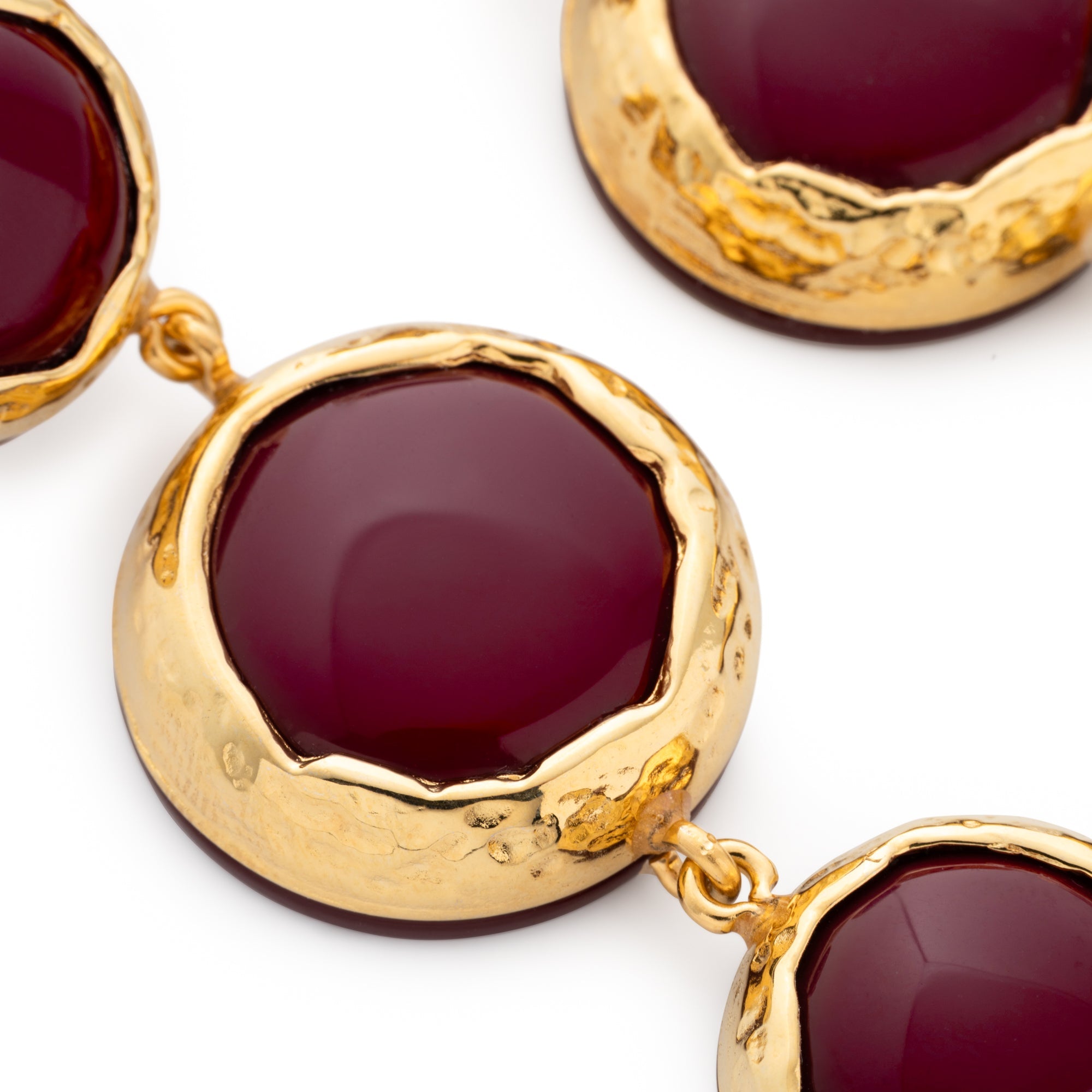 Vintage Triple Earrings Bordeaux