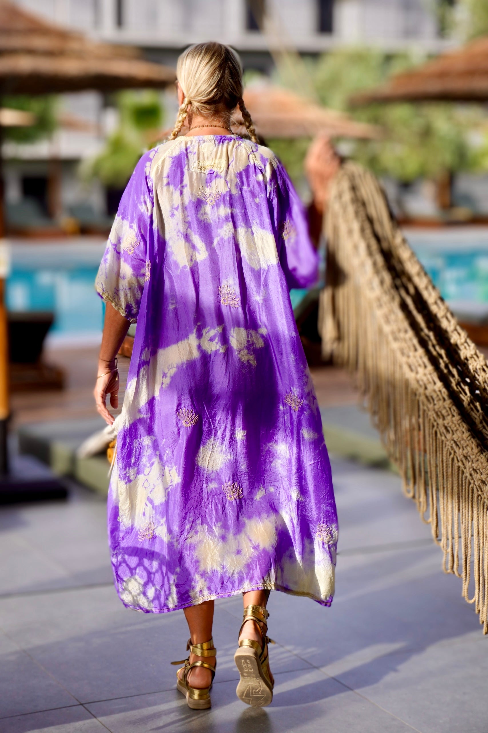 Lunette Maxi Dress Purple Yellow