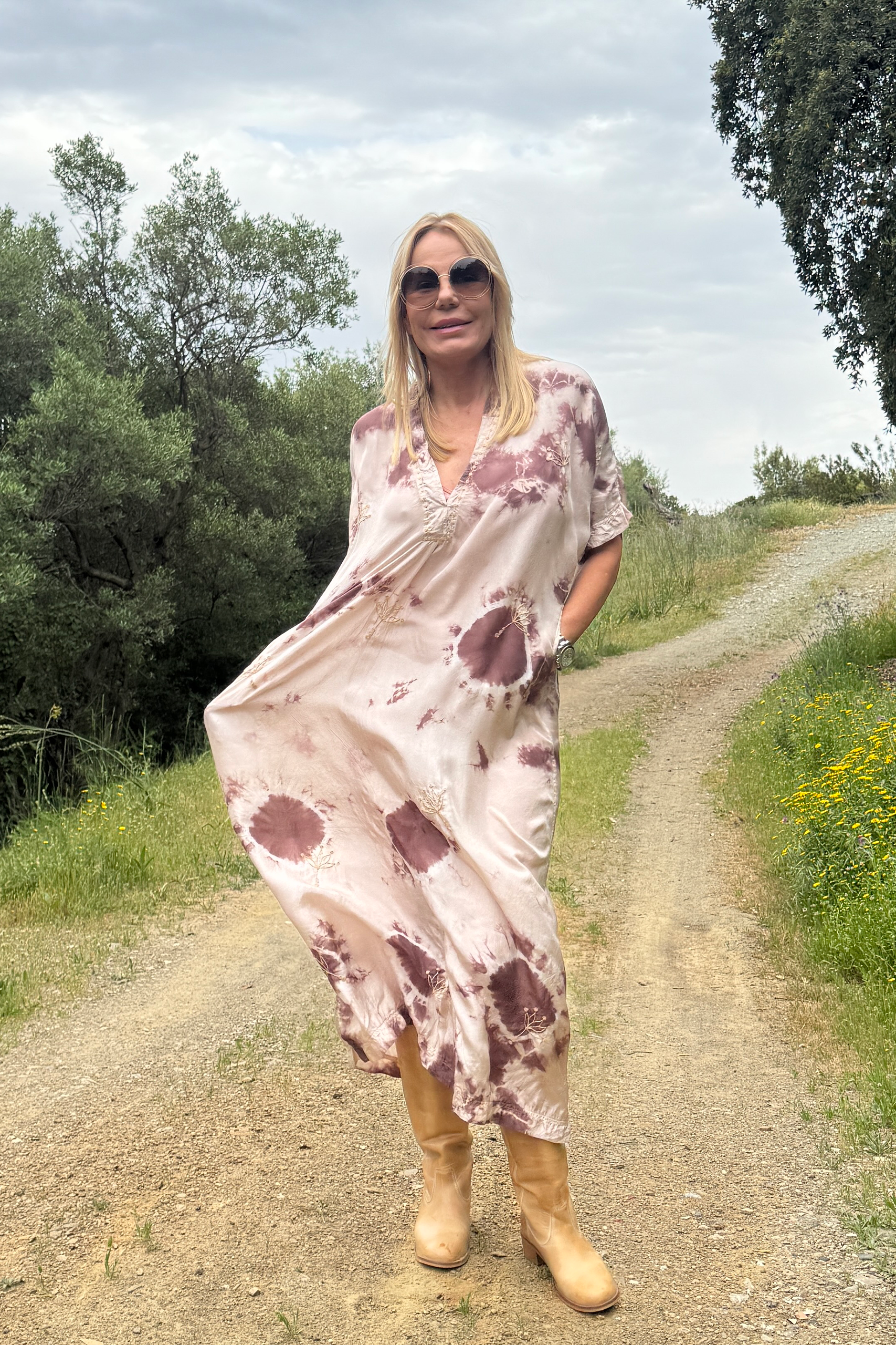 Vanessa Maxi Dress Lotus Champagne Brown