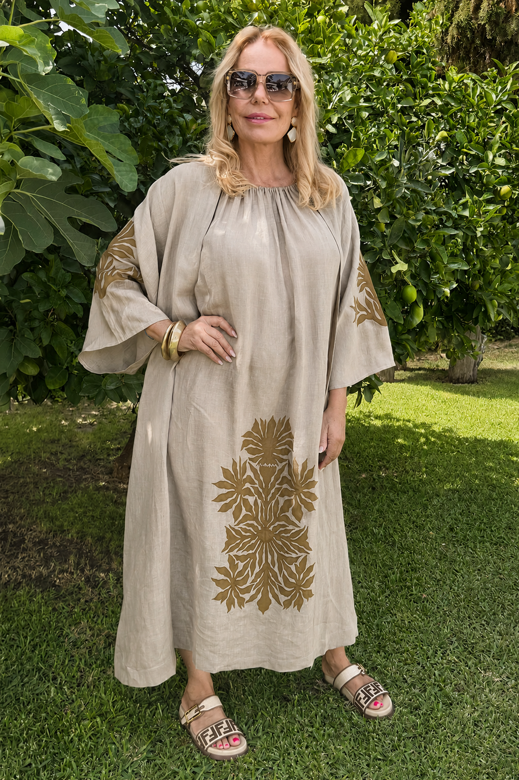 Kibaya Soleil Kimono Sage Tonal