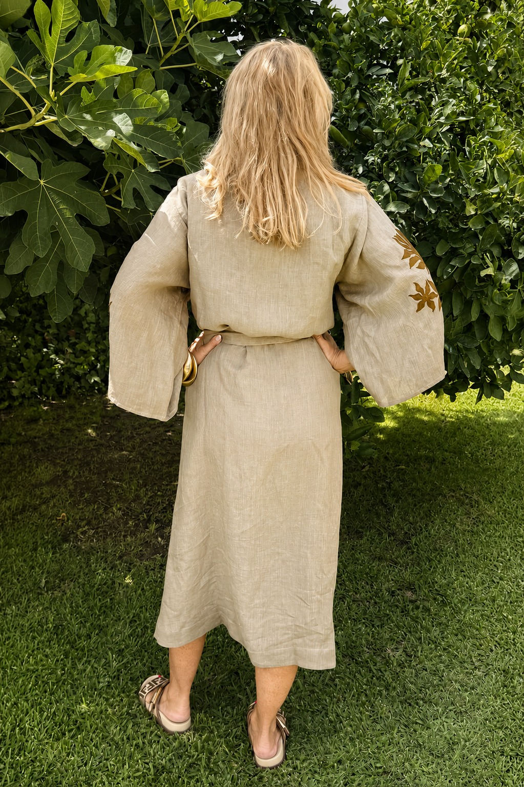 Kibaya Soleil Kimono Sage Tonal