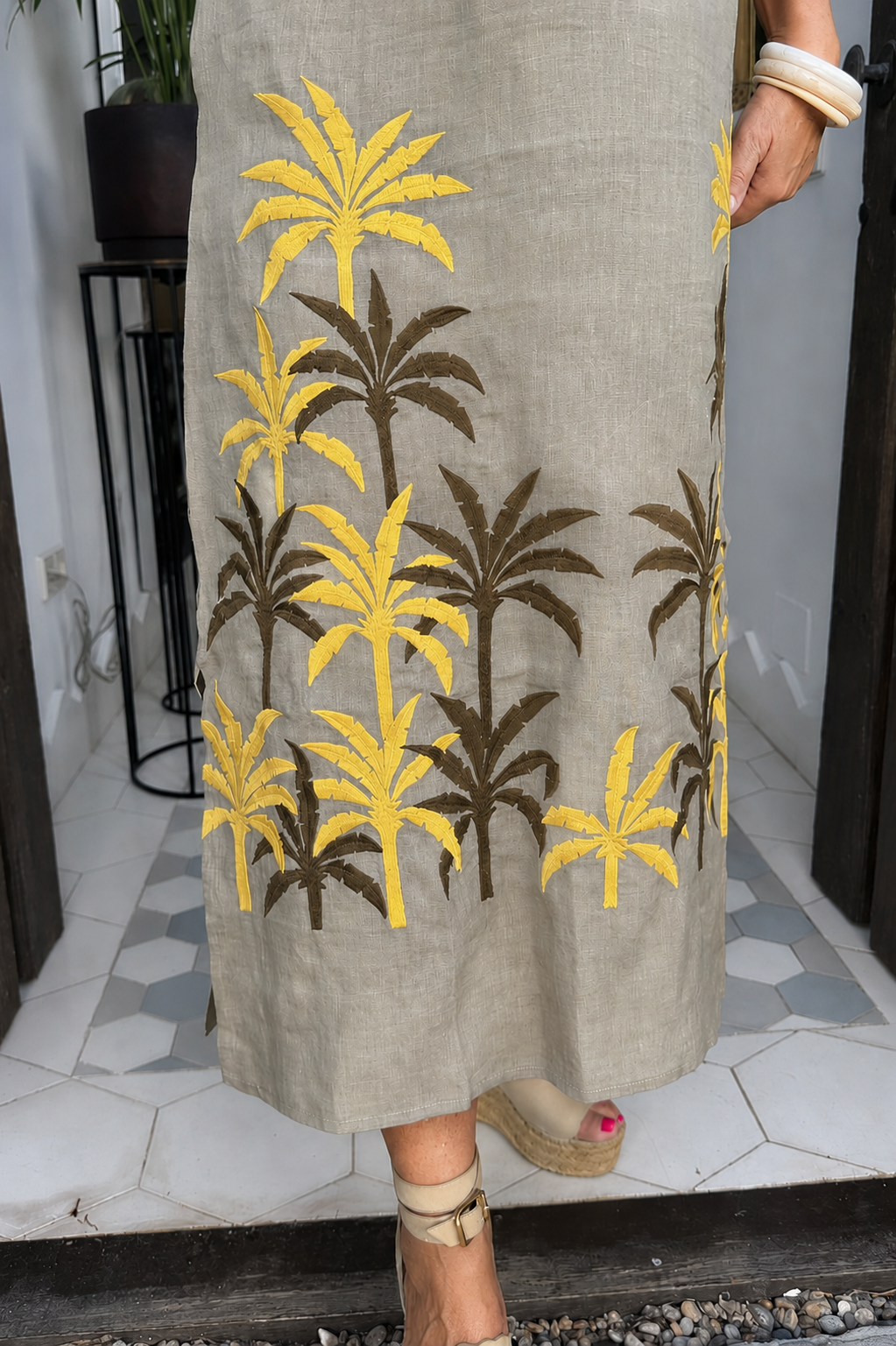 Veronica Dress Jamaica Puff Sage Yellow