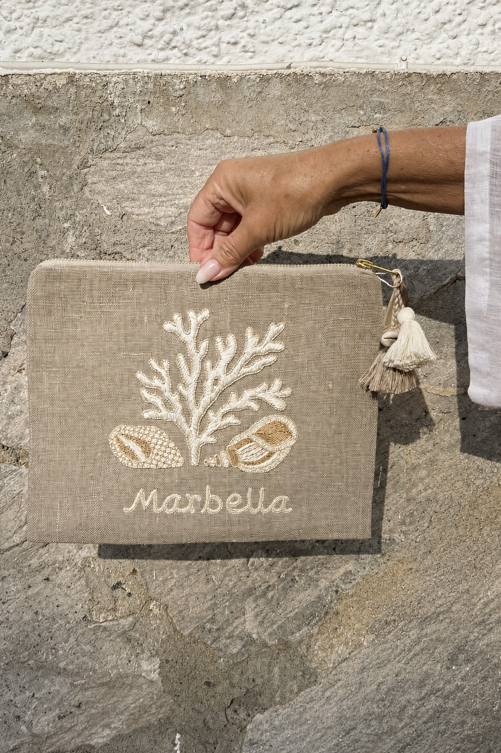 Marbella Pouch Beige Melange