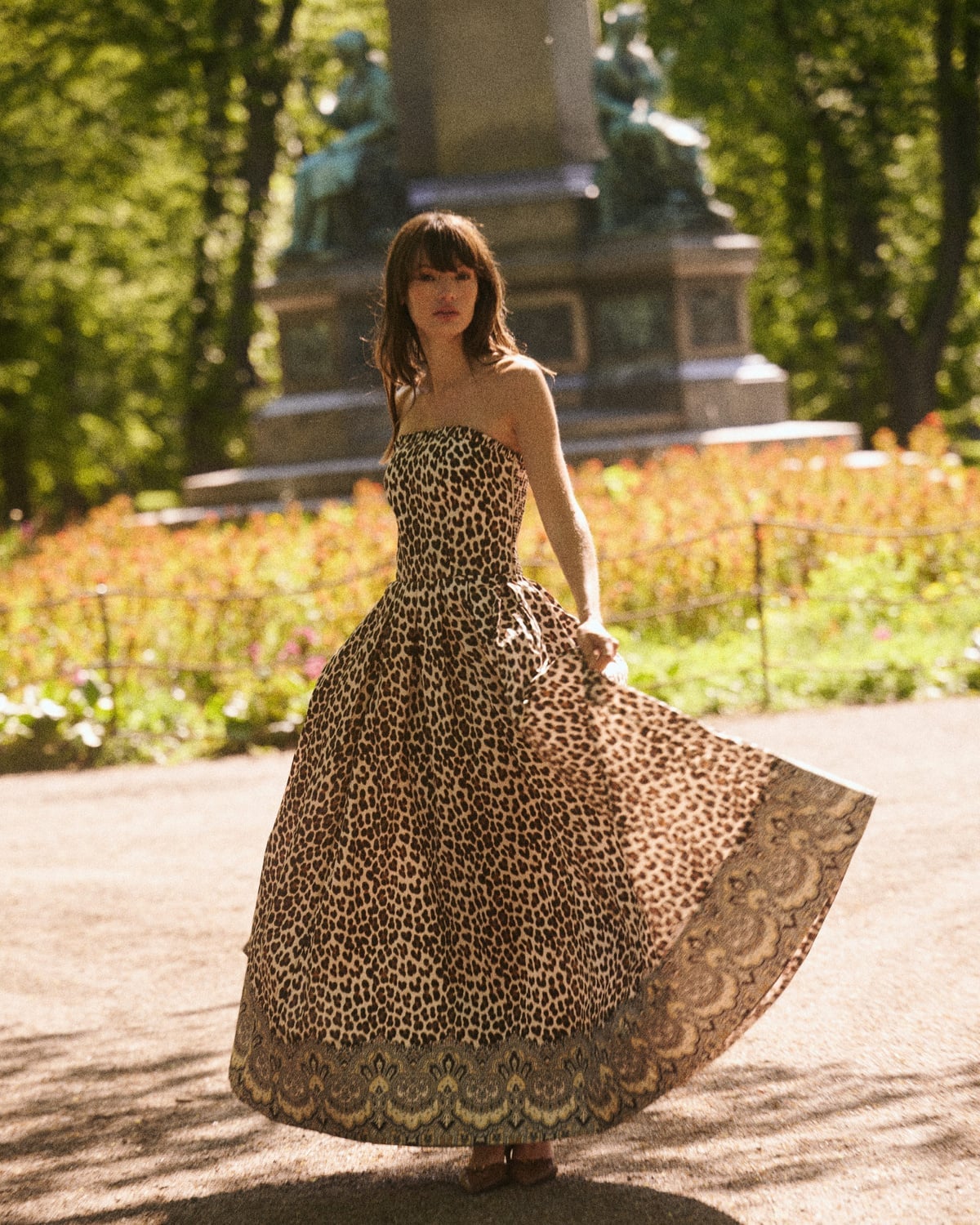 Taffeta Bandeau Dress Wild Paisley