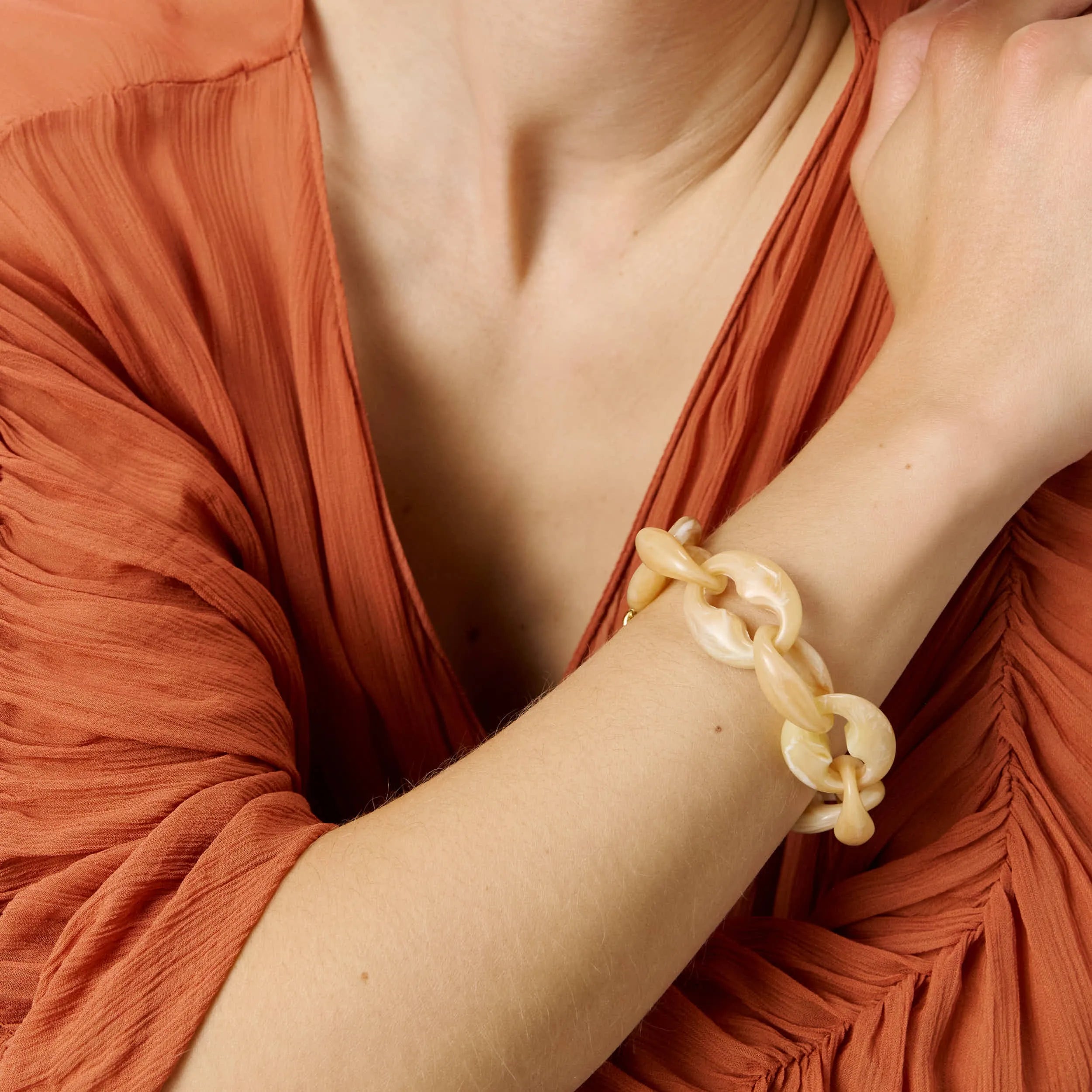 Turtle Bracelet Creme Brulee Marble