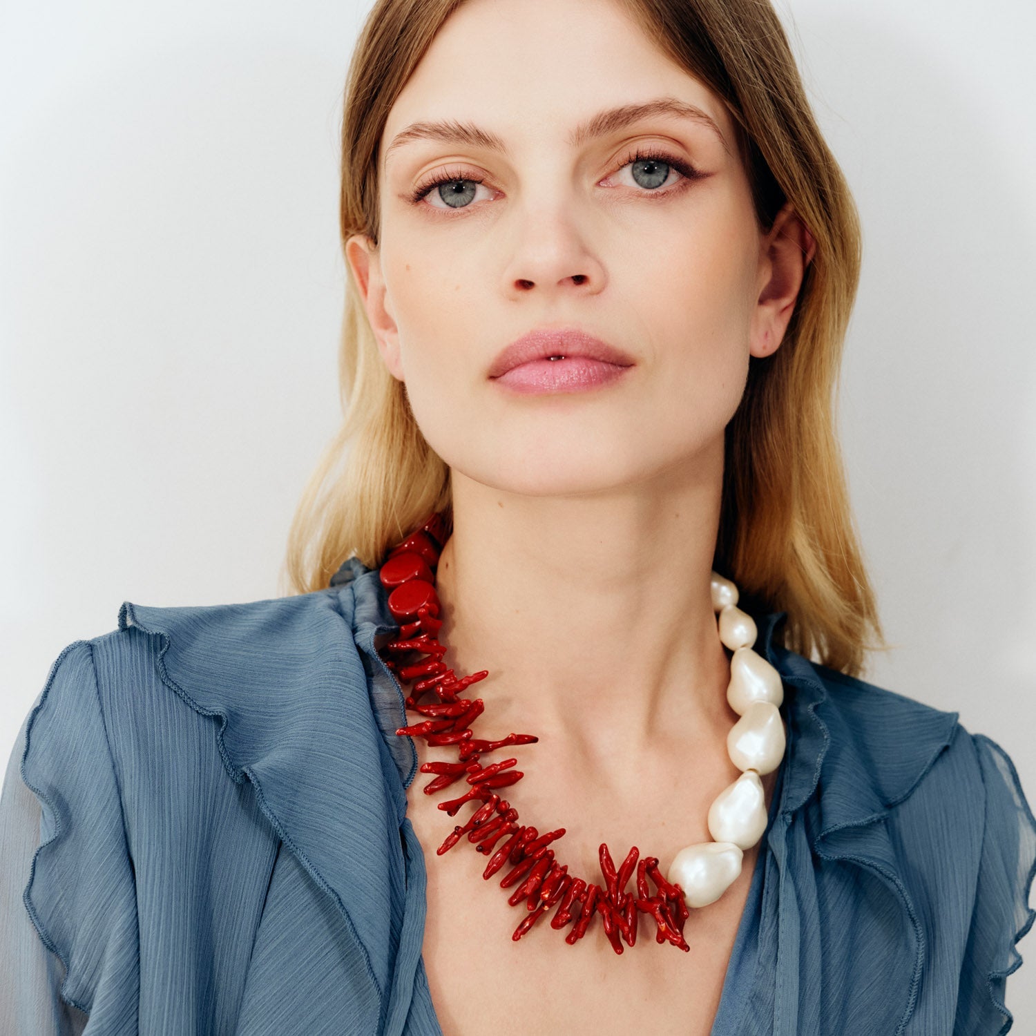 Coral Pearl Necklace