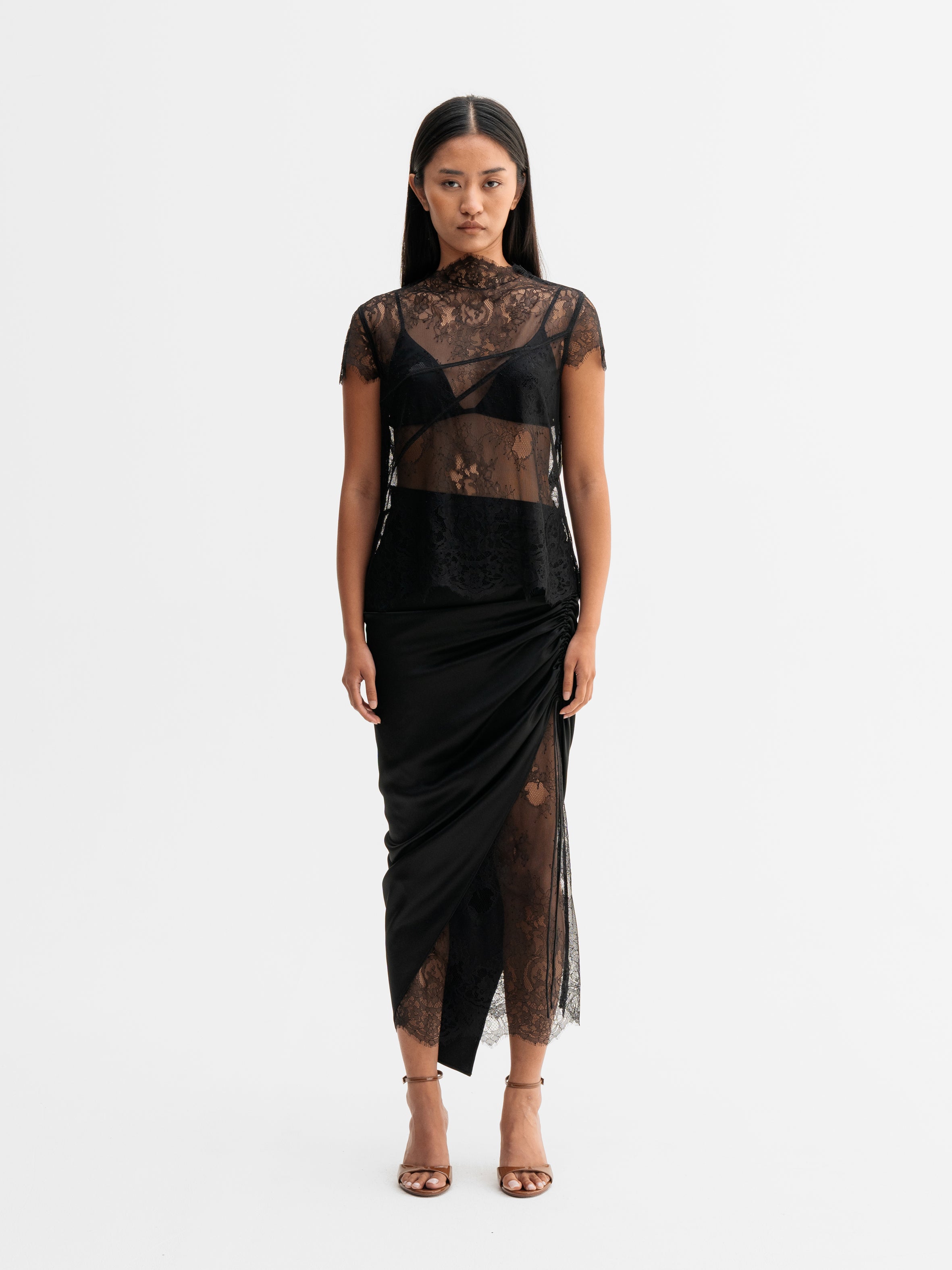 Haley Lace Skirt Black