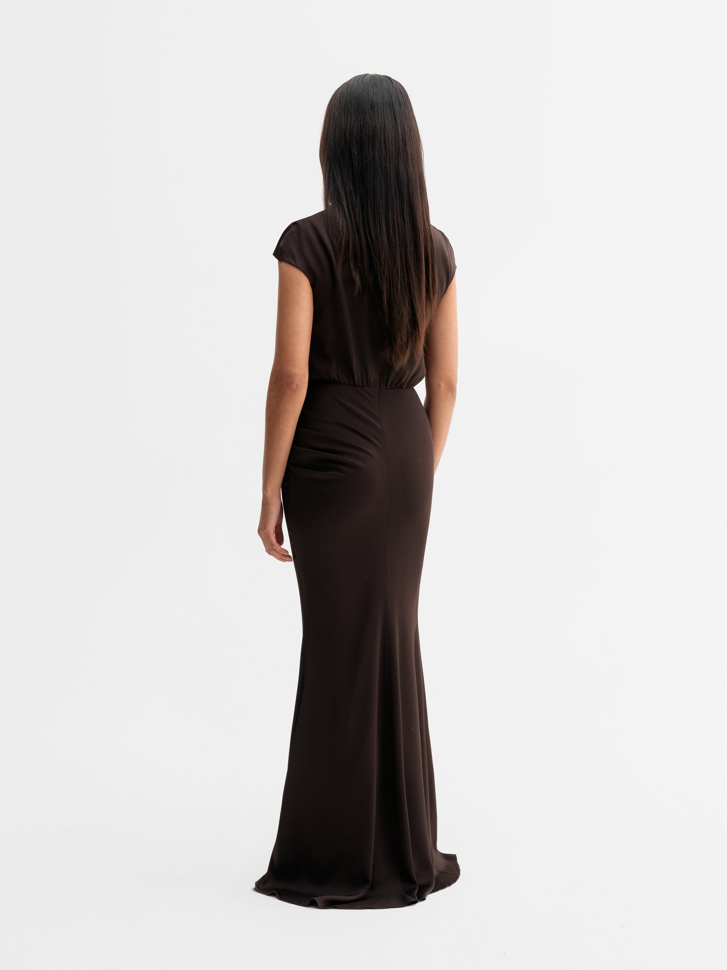 Myra Dress Dark Brown