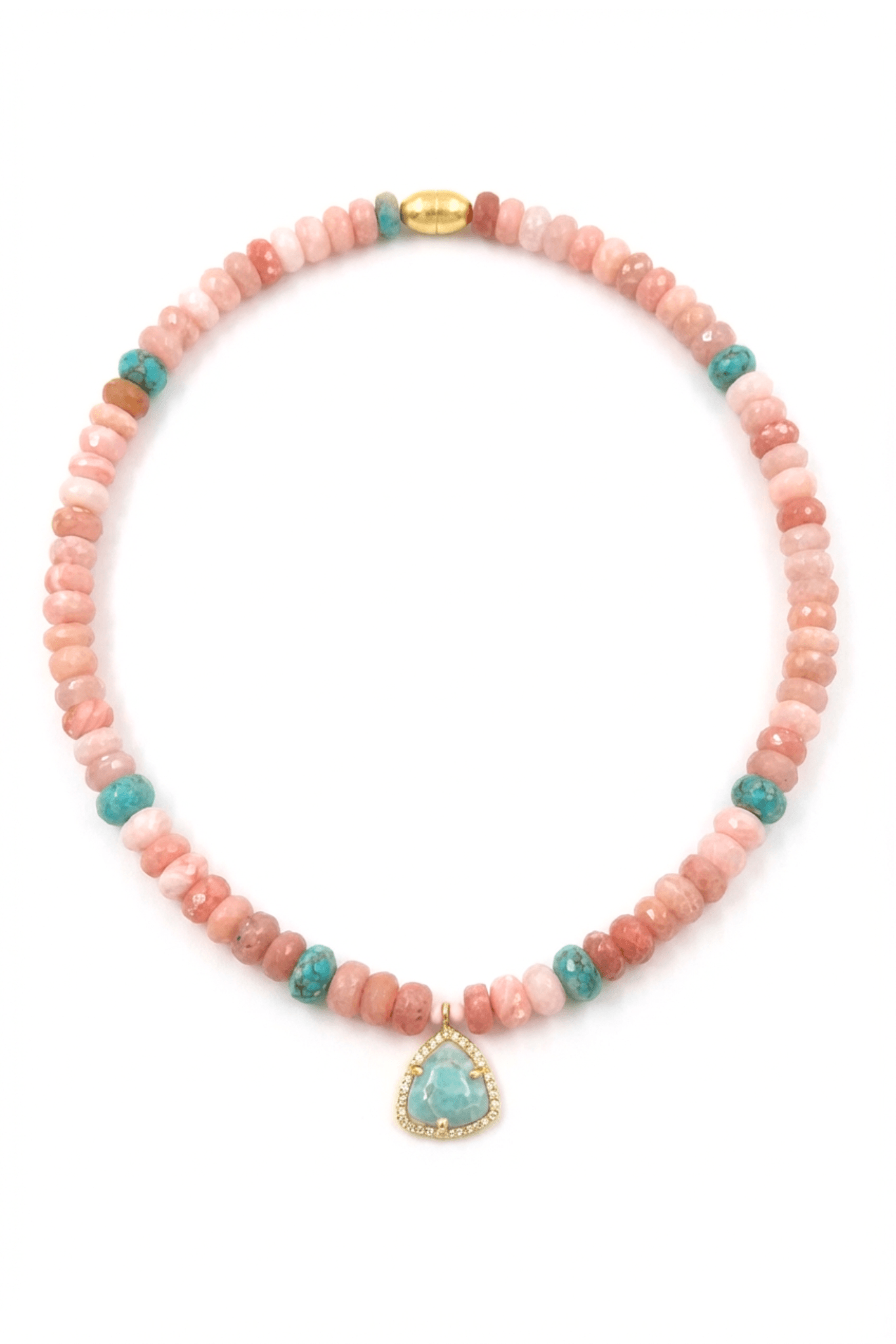 Pink Gemstone Collar Necklace