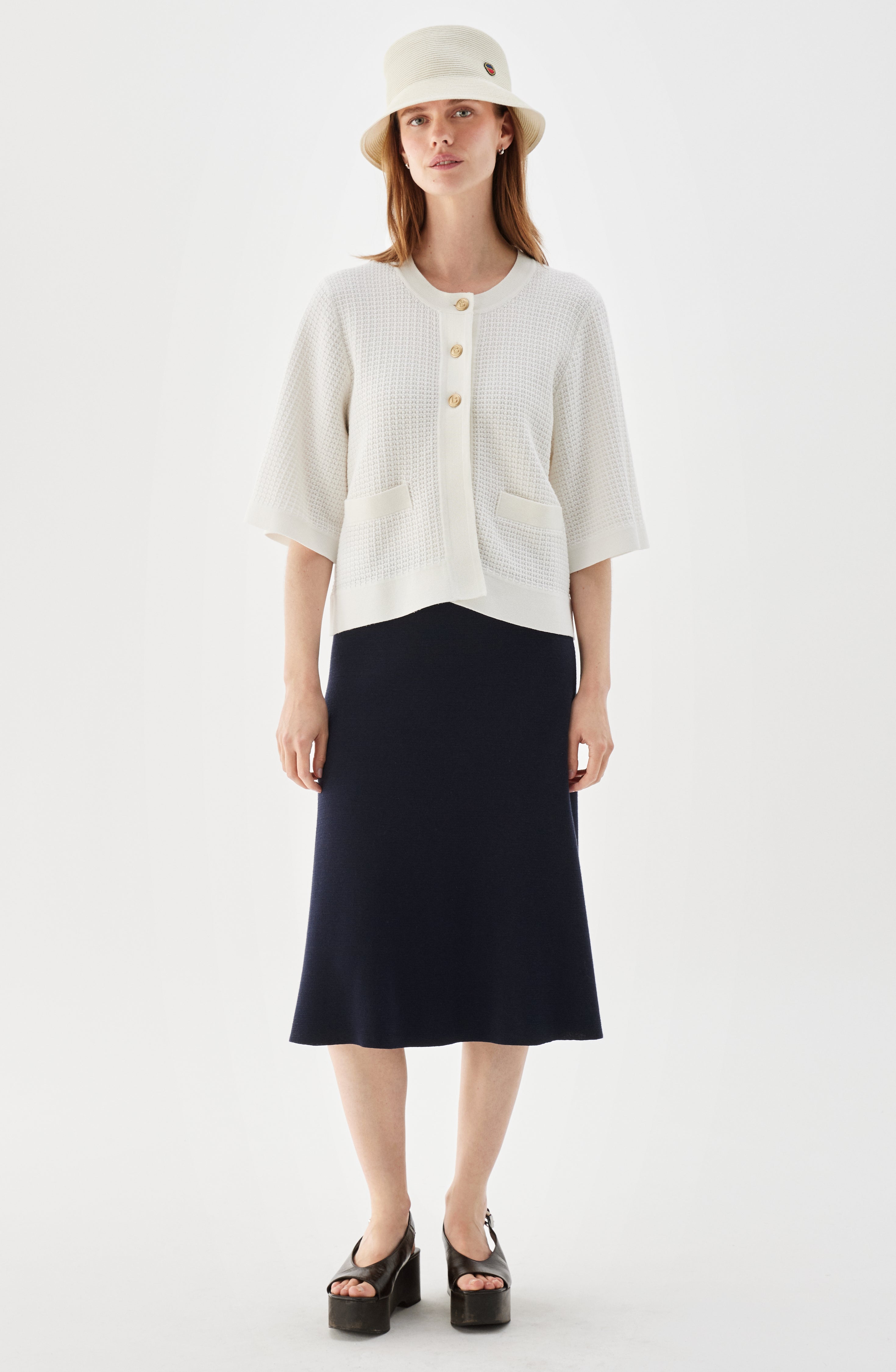 Palmer Cardigan Ecru
