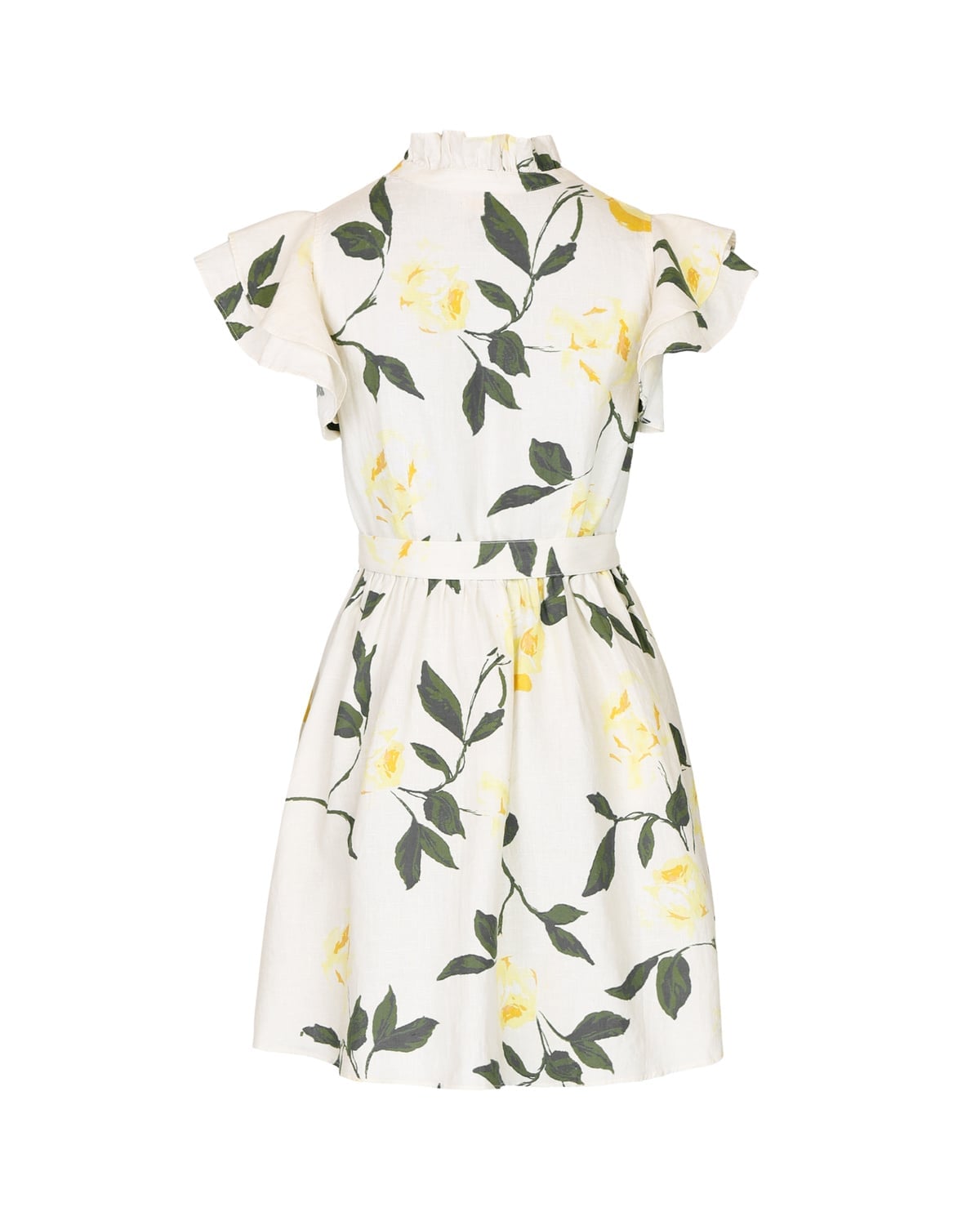 Linen Ruffle Dress Sunlight
