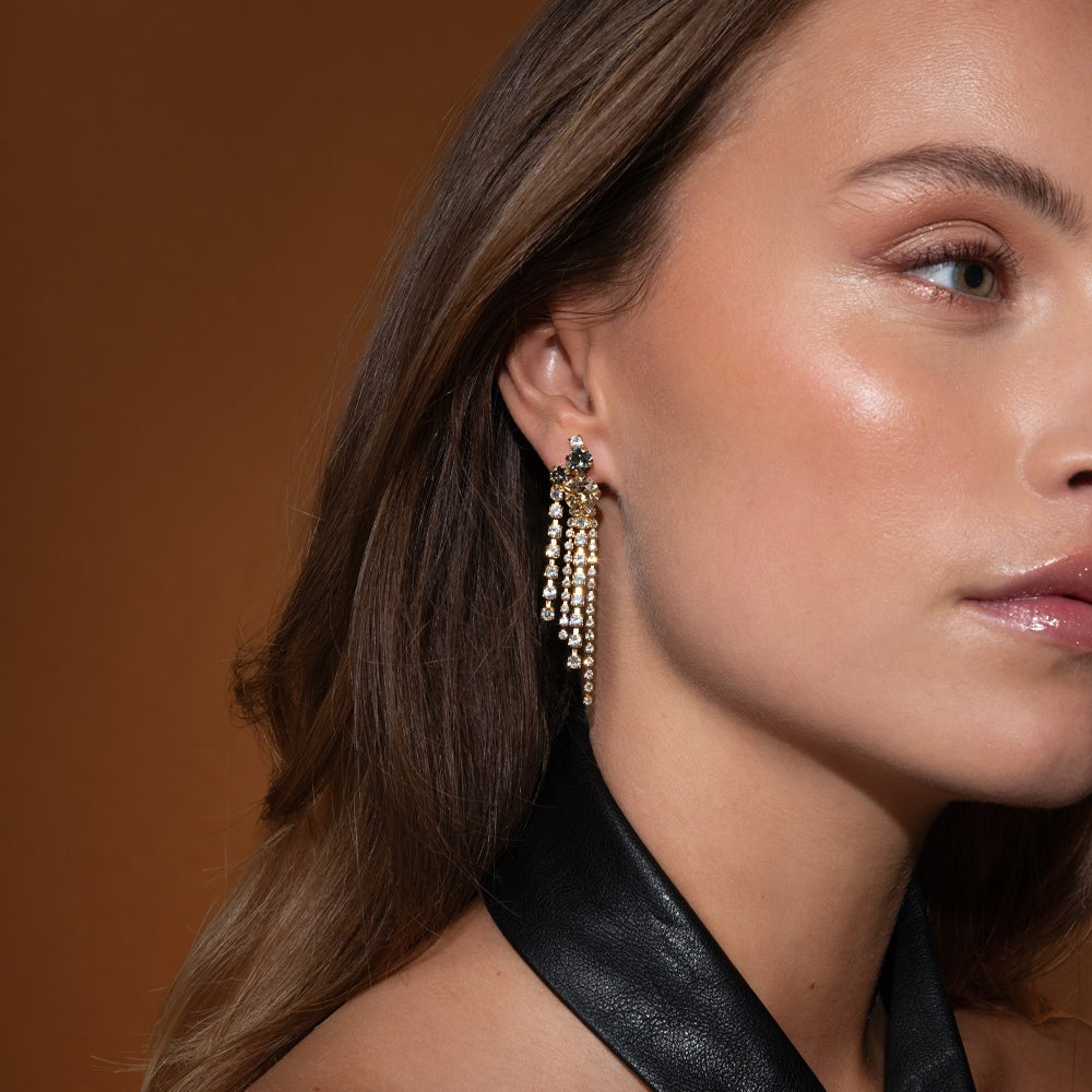 Amy Earring Black Gold