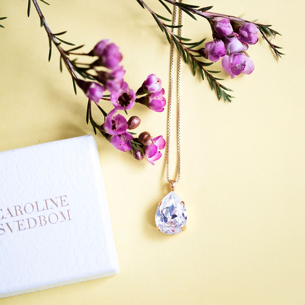 Classic Drop Necklace Crystal