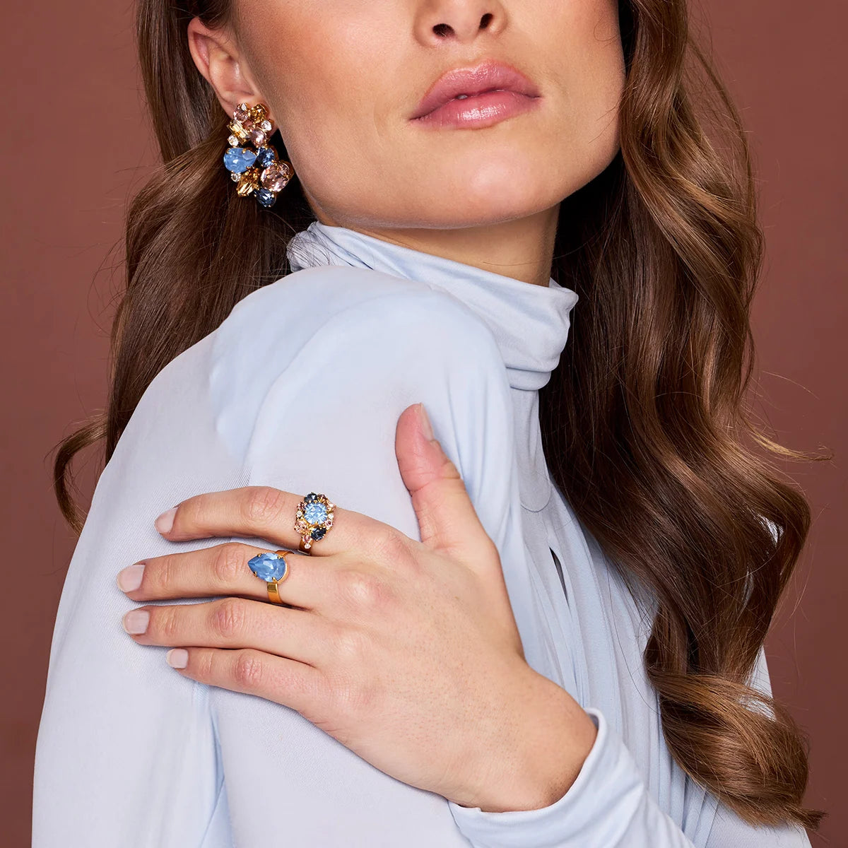 Isolina Earrings Smoked Blue Combo