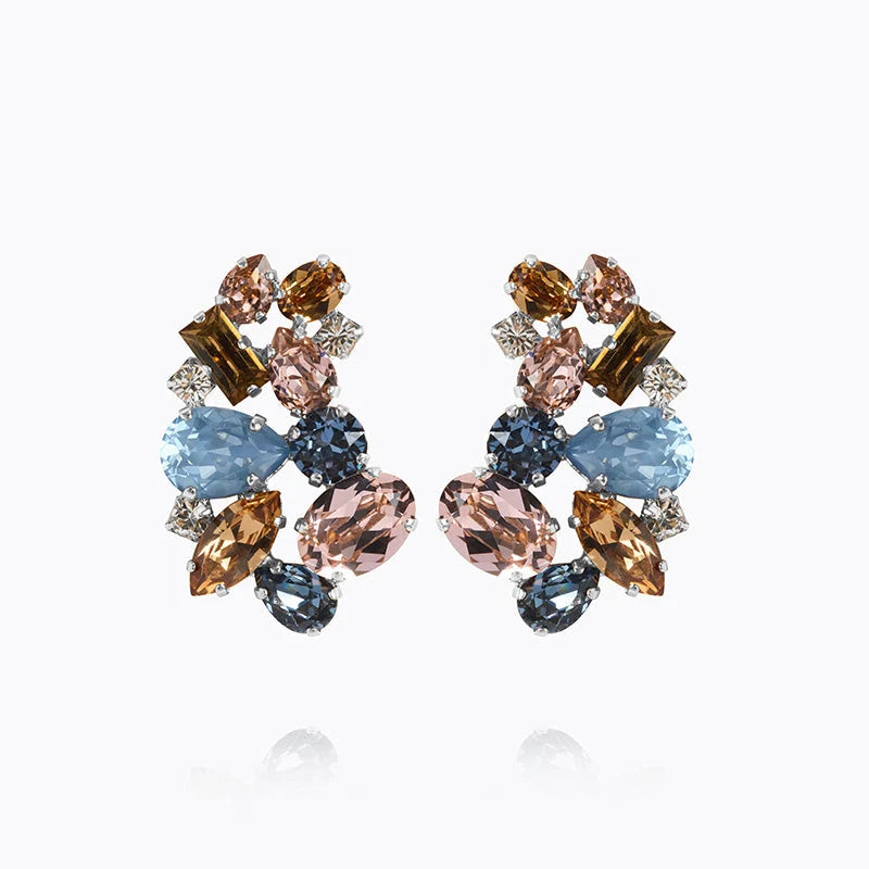 Isolina Earrings Smoked Blue Combo