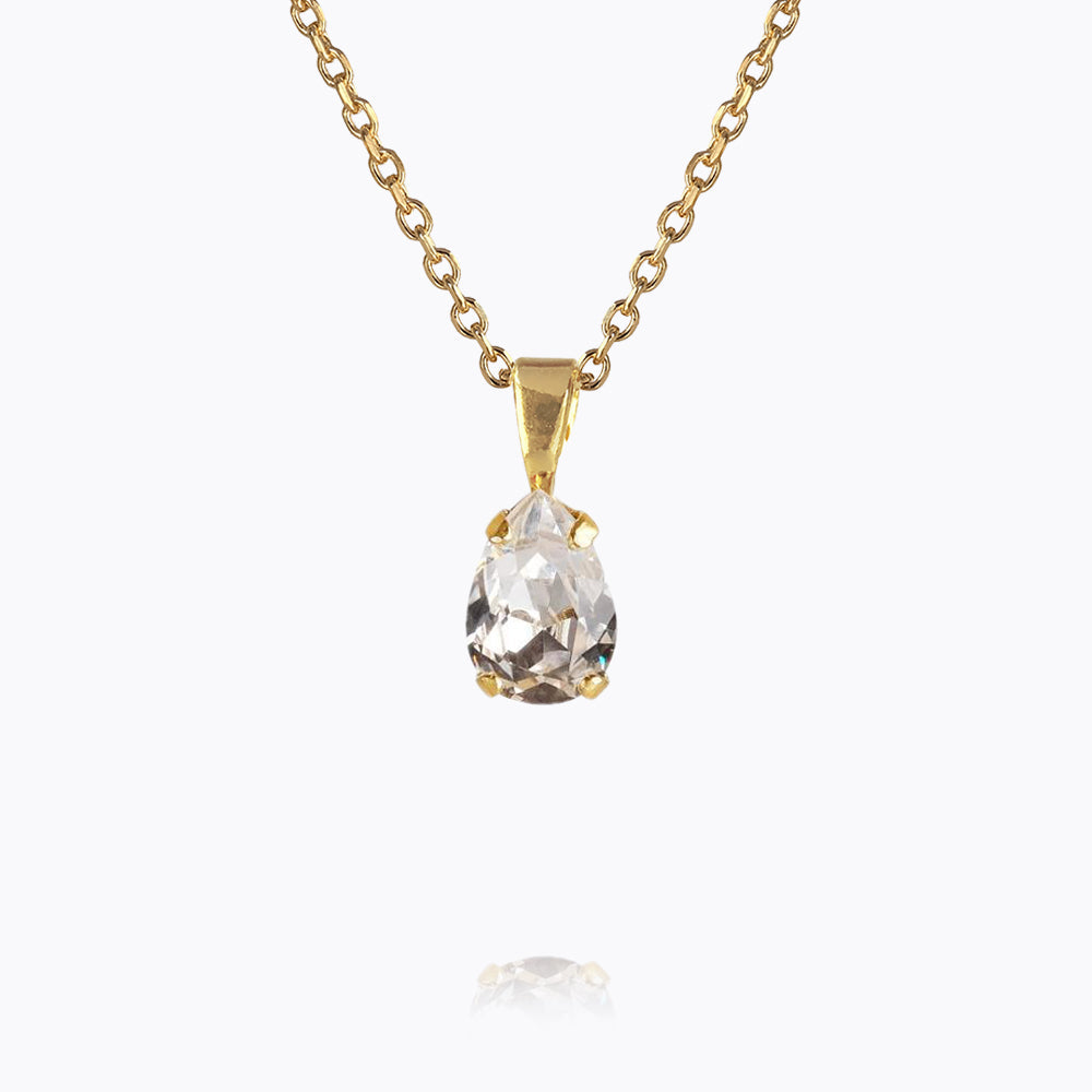 Petite Drop Necklace Crystal